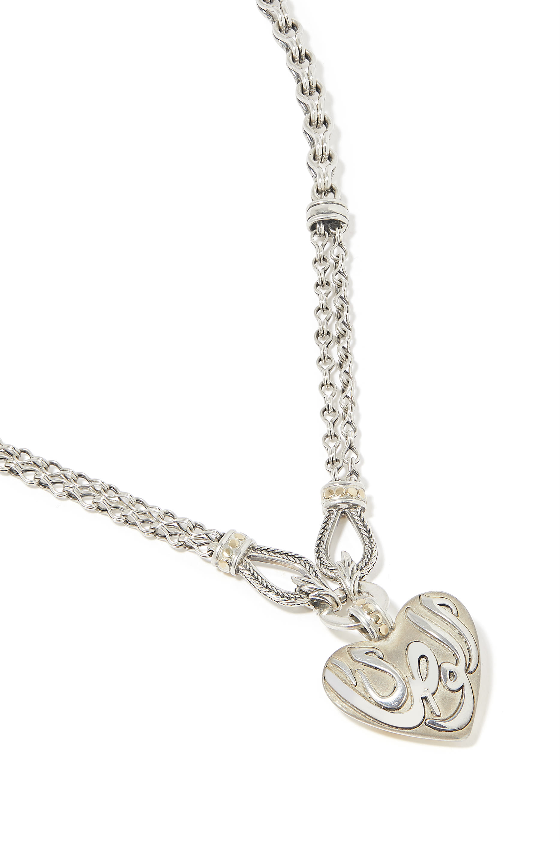 Fallahy Heart Necklace, 18k Yellow Gold  Sterling Silver