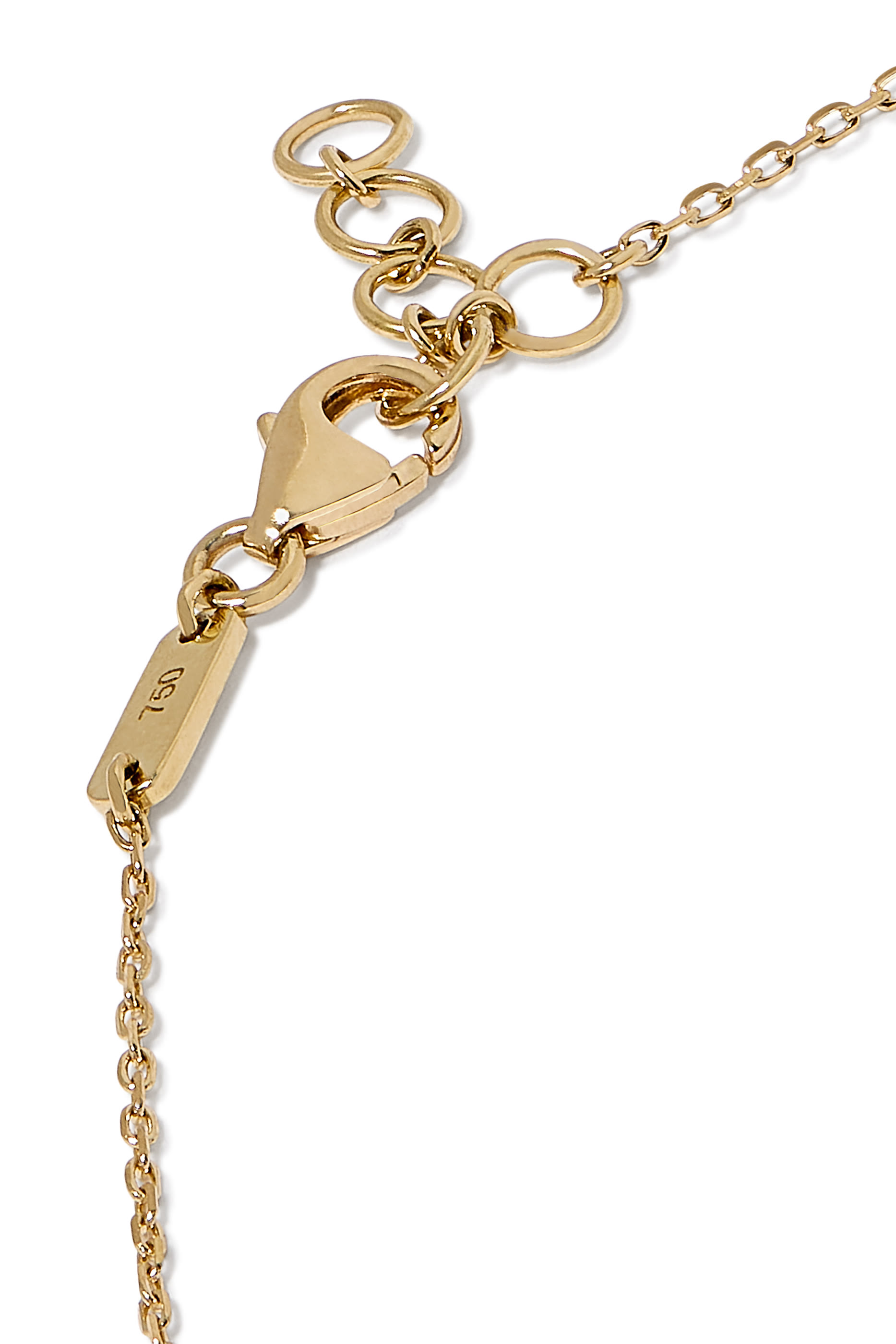 Kids Tiny Bling Butterfly Letter Alef Necklace, 18k Yellow Gold  Enamel