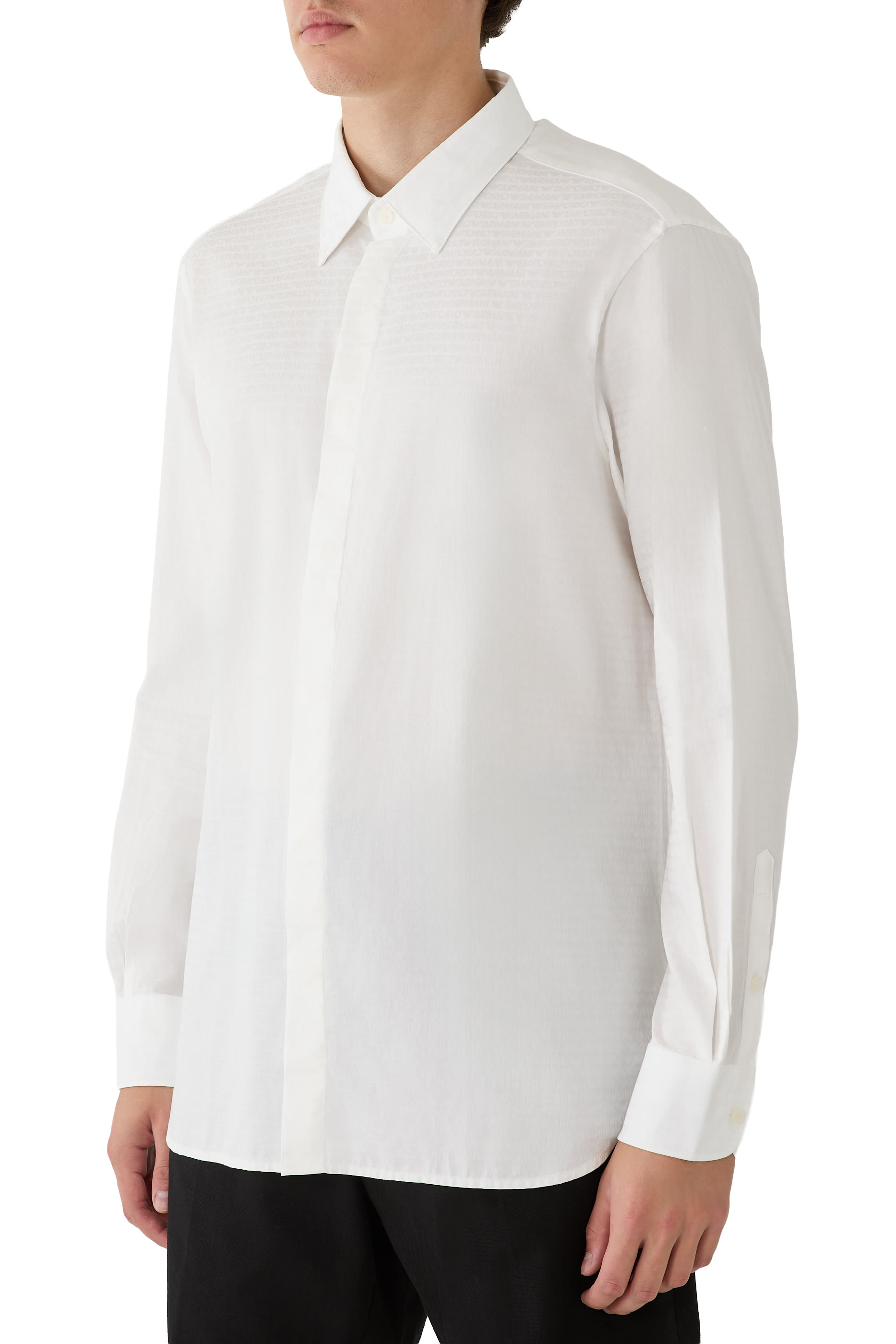  All-Over Jacquard Logo Shirt