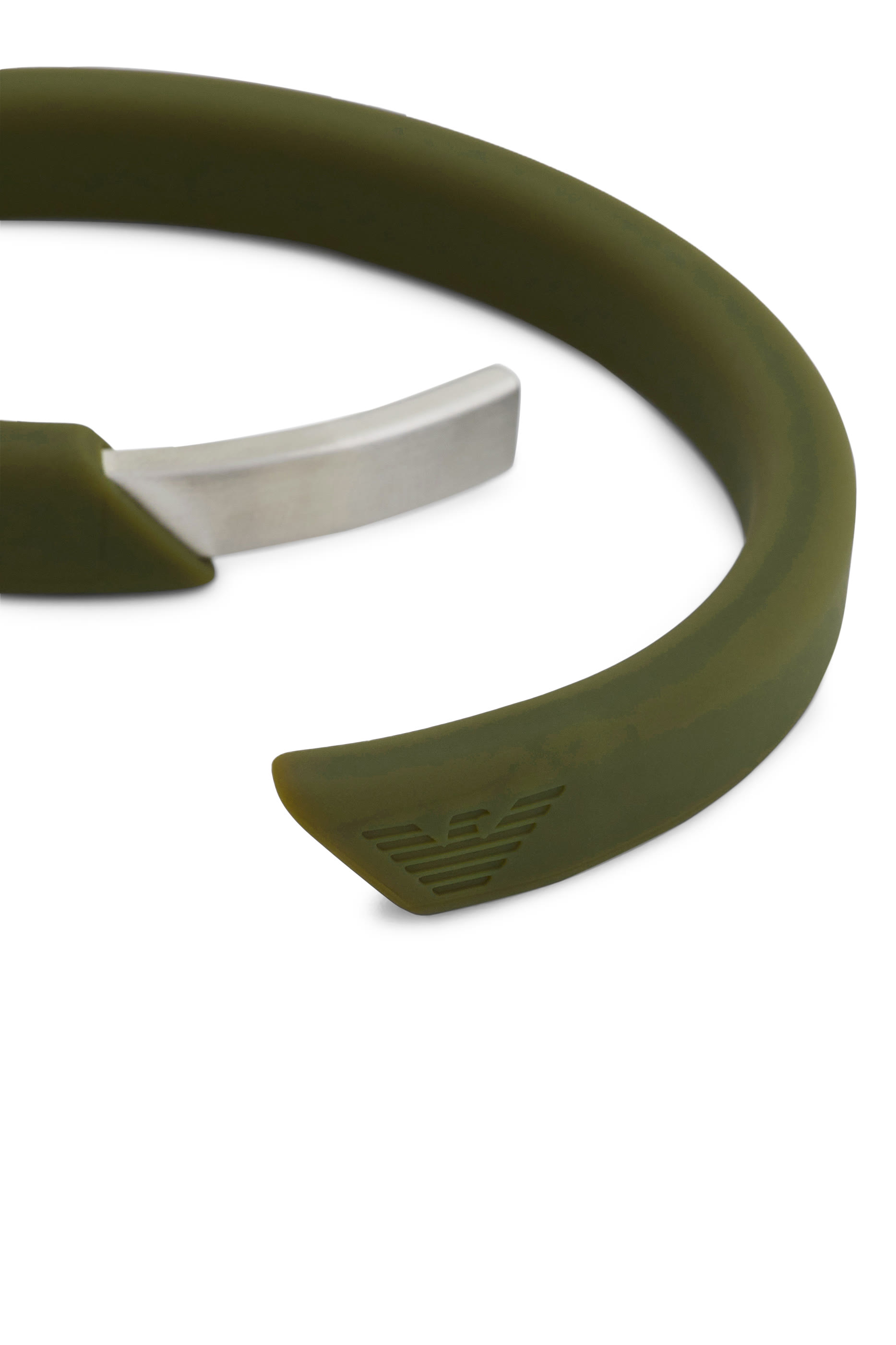 Eagle Logo Bracelet, Silicone  Sterling Silver