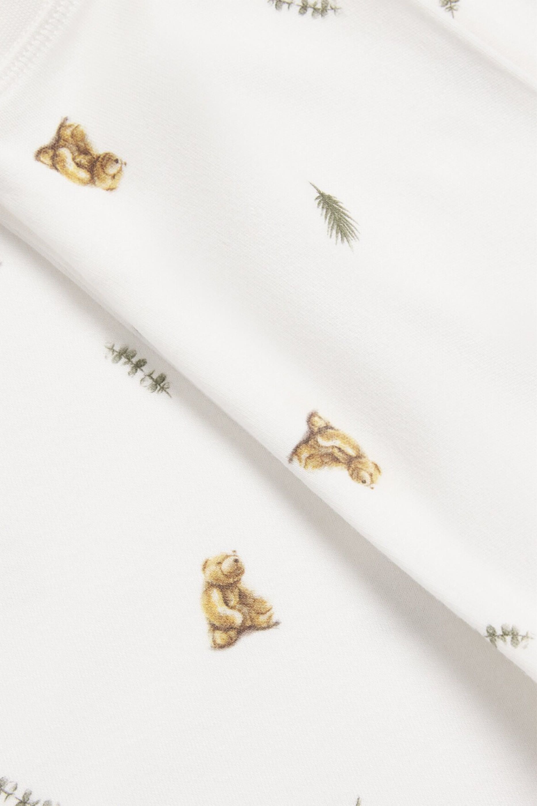 Kids Brown Bear Print Pajamas