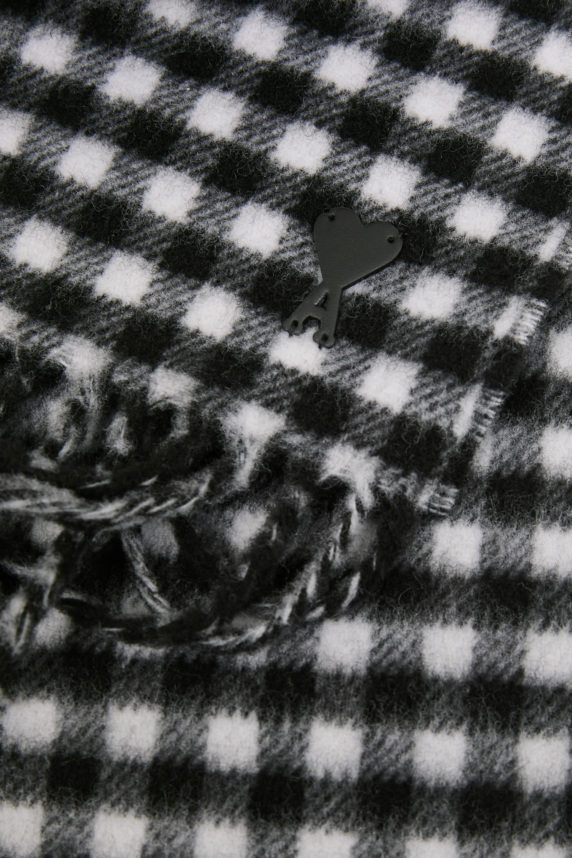 Checkered Wool Scarf 