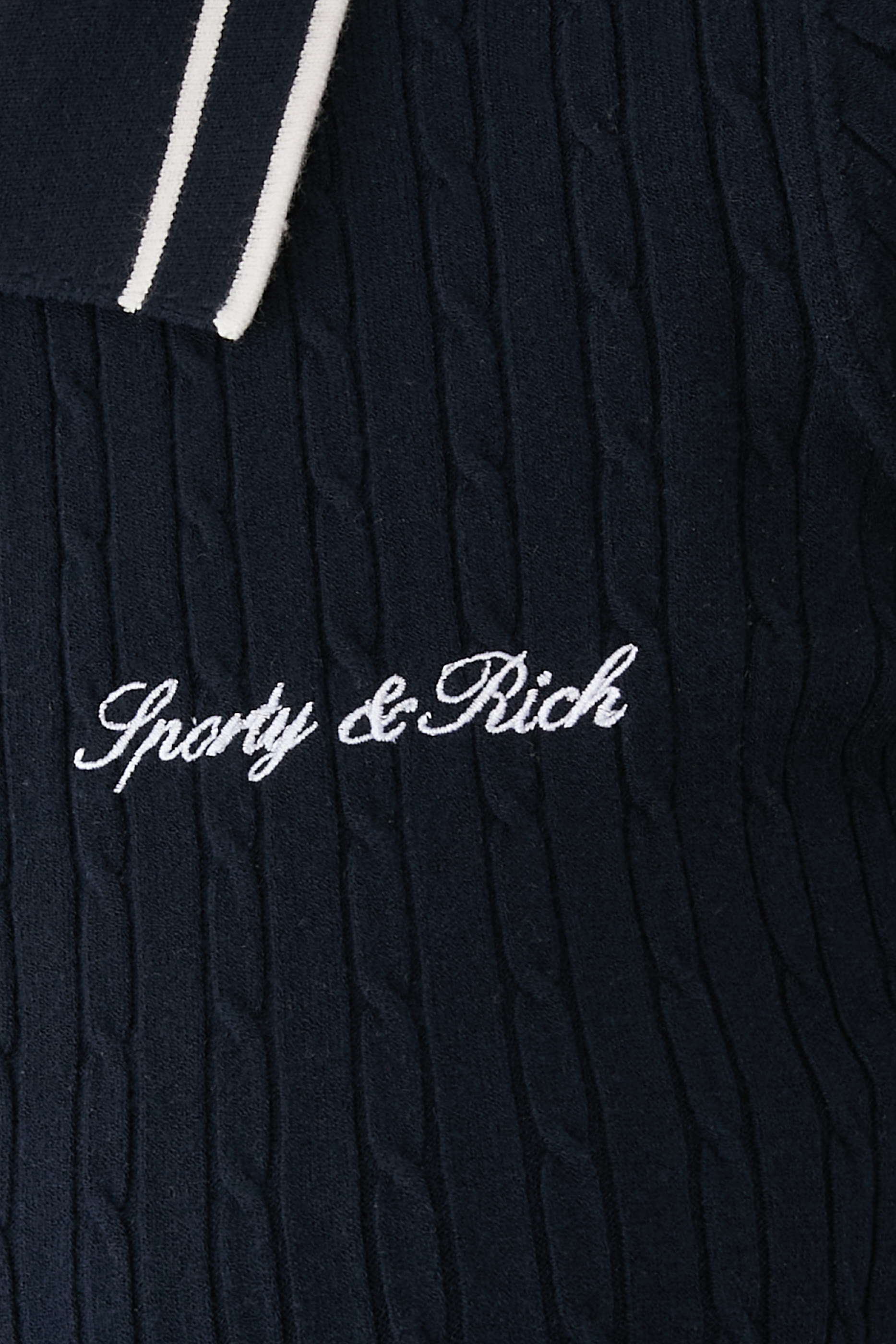  Signature Logo Mini Cable Polo T-Shirt 