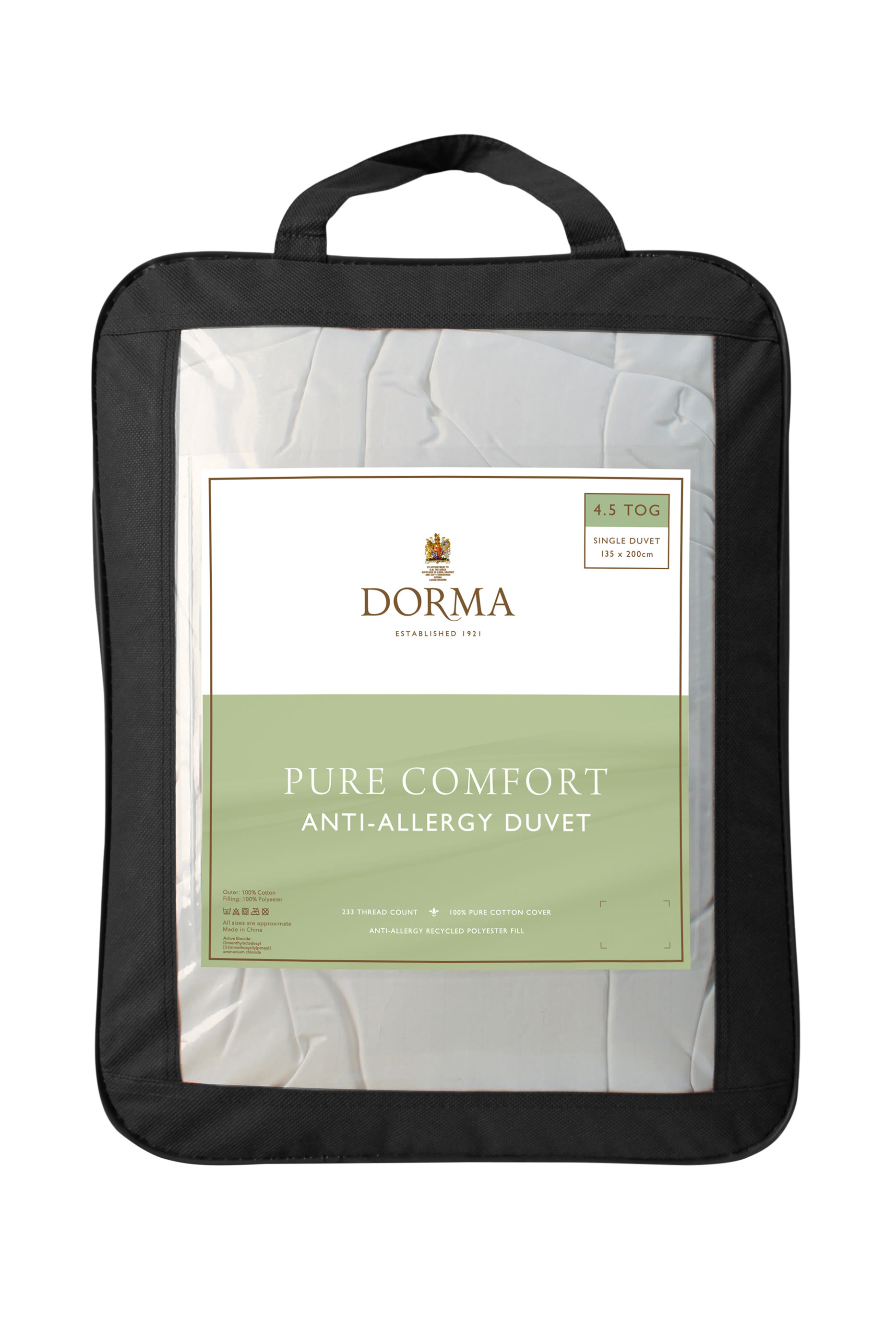 Pure Comfort Anti-Allergy 4.5 Tog Duvet