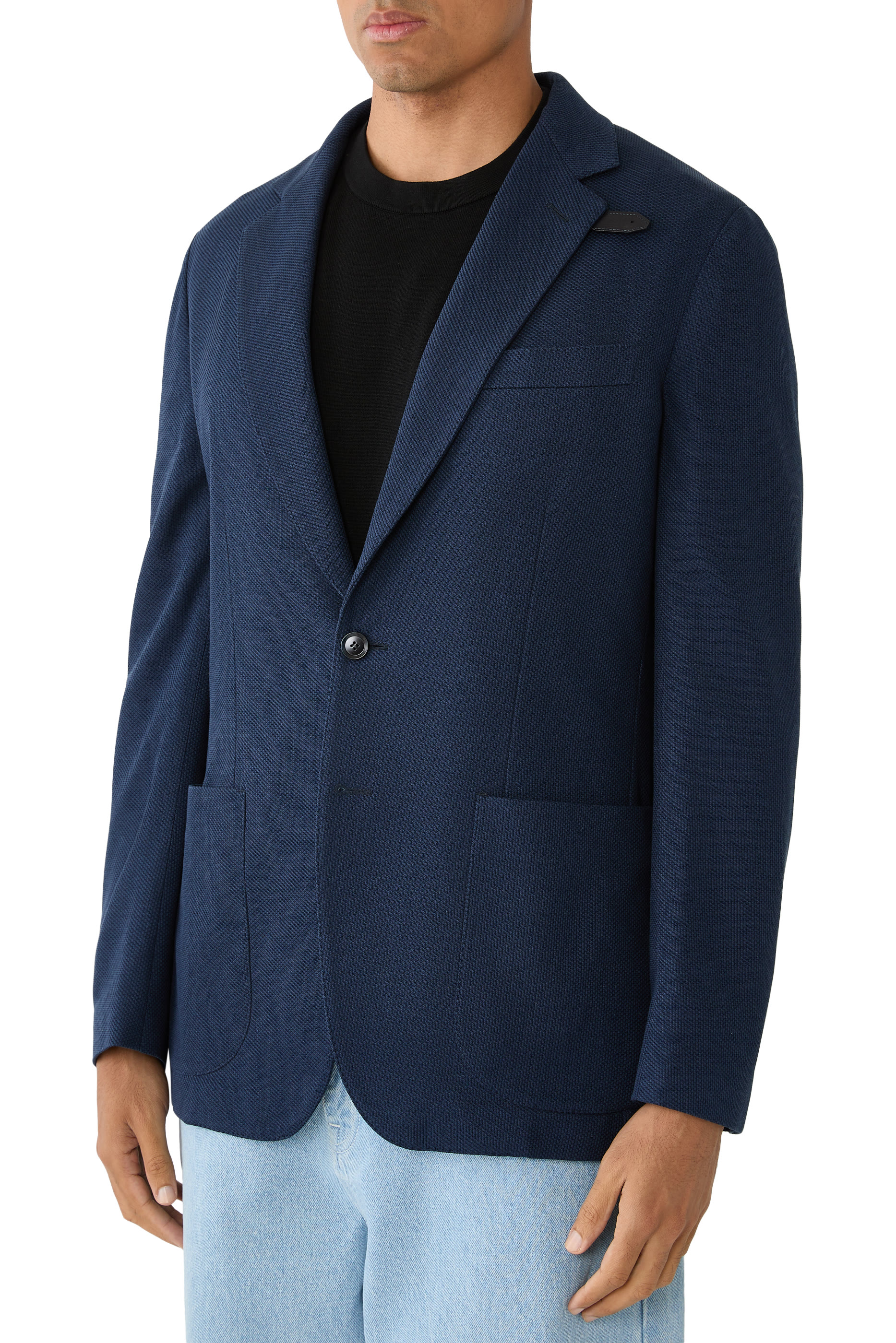 Silk  Cotton Jersey Blazer