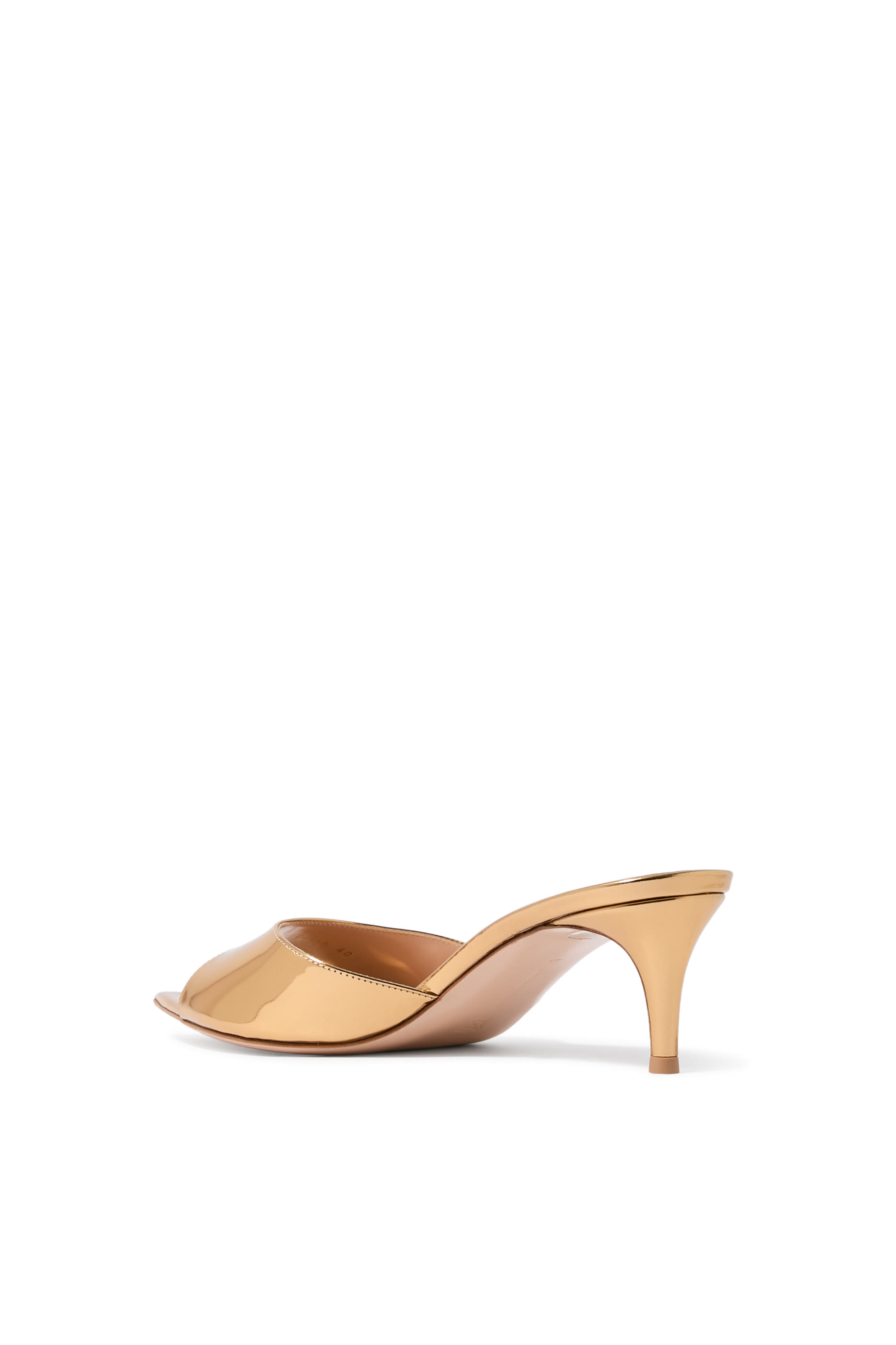 Elle 55 Mules in Metallic Leather
