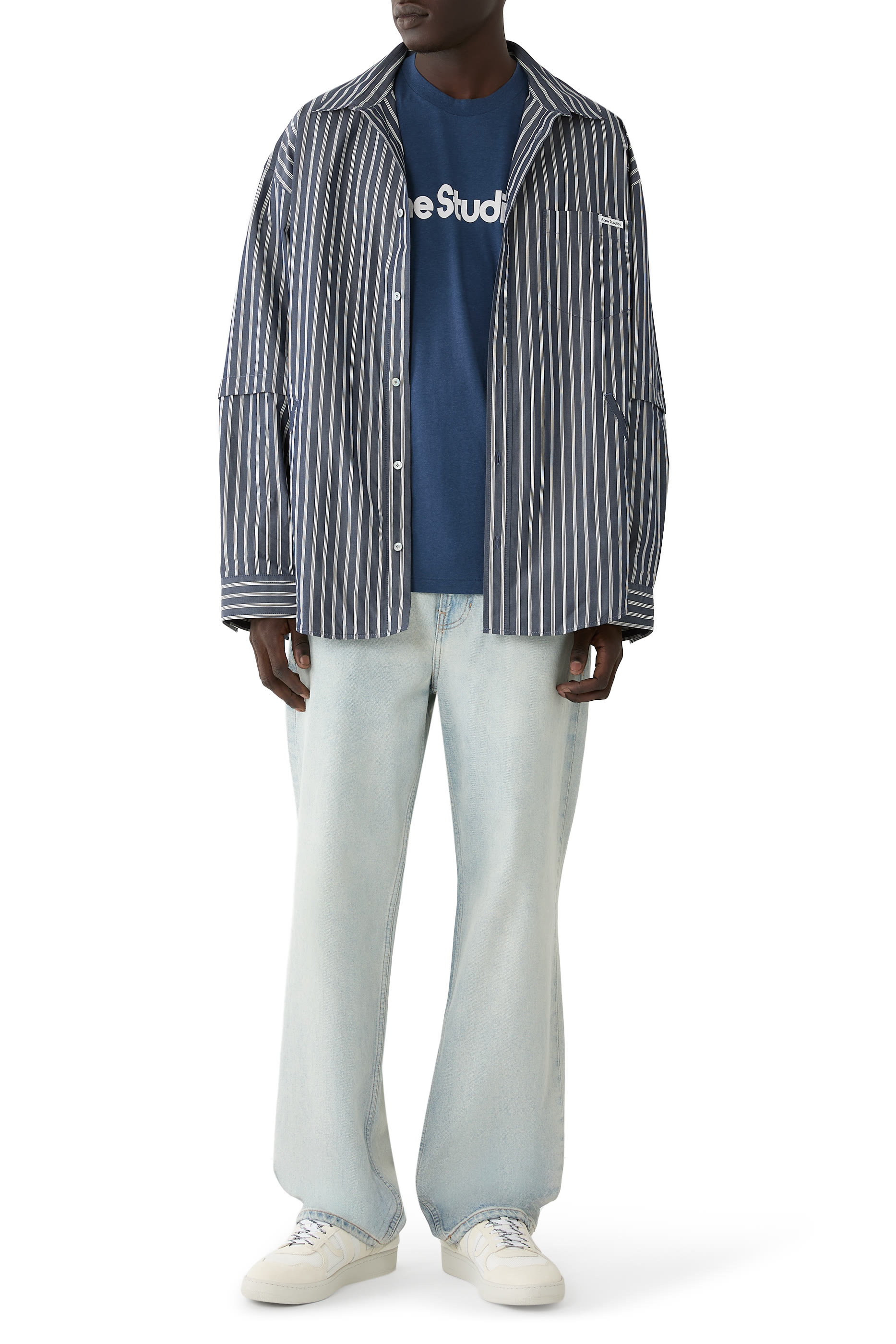 Double-Sleeve Striped Shirt 