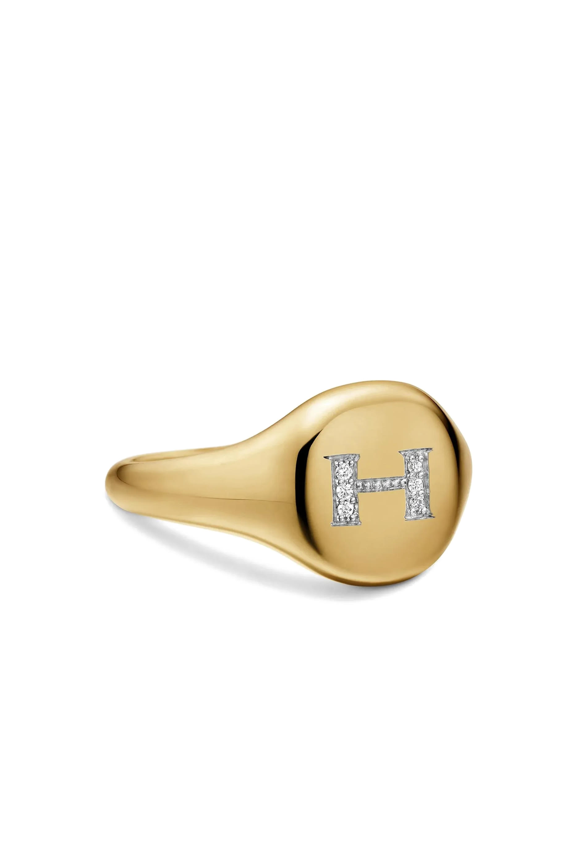 Mini DY Initial H Pinky Ring