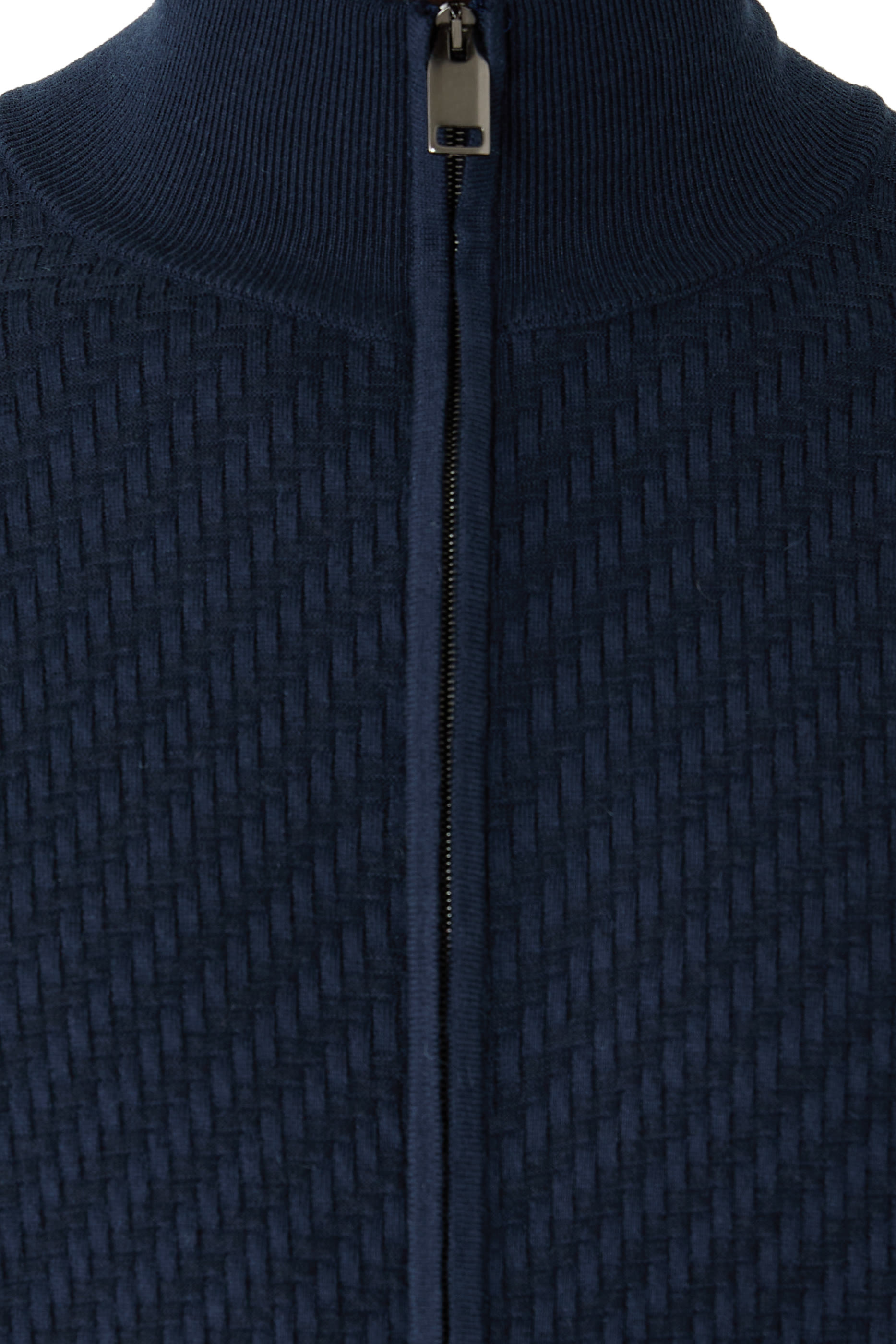 Trama Weave Full-Zip Sweater