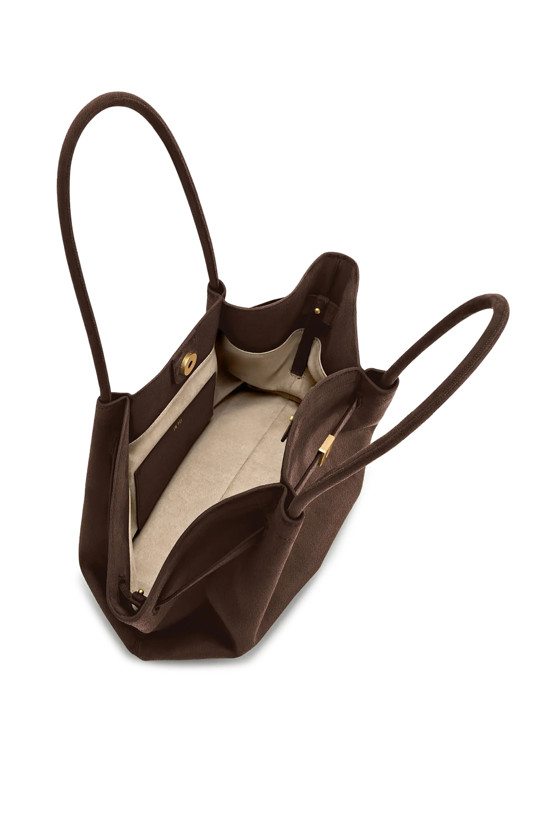 Hana Wide Faux Suede Tote Bag