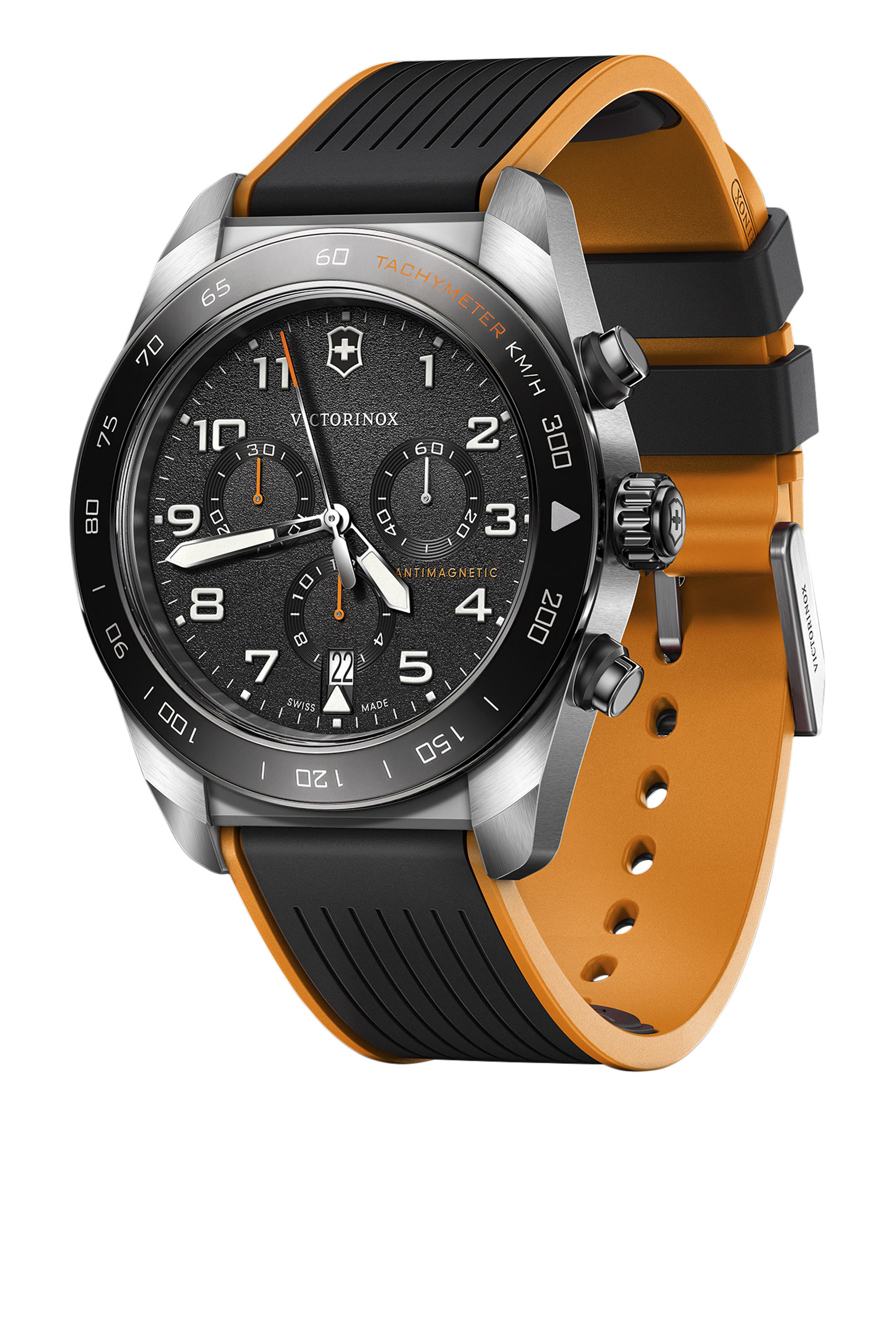 Swiss Army Chronograph Watch, Stainless Steel  Rubber