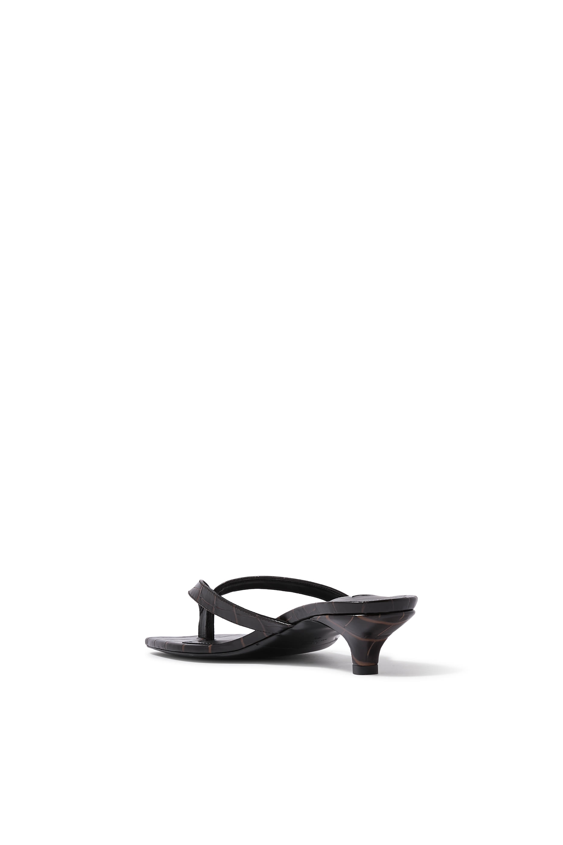 Croc-Embossed 35 Heeled Flip Flops
