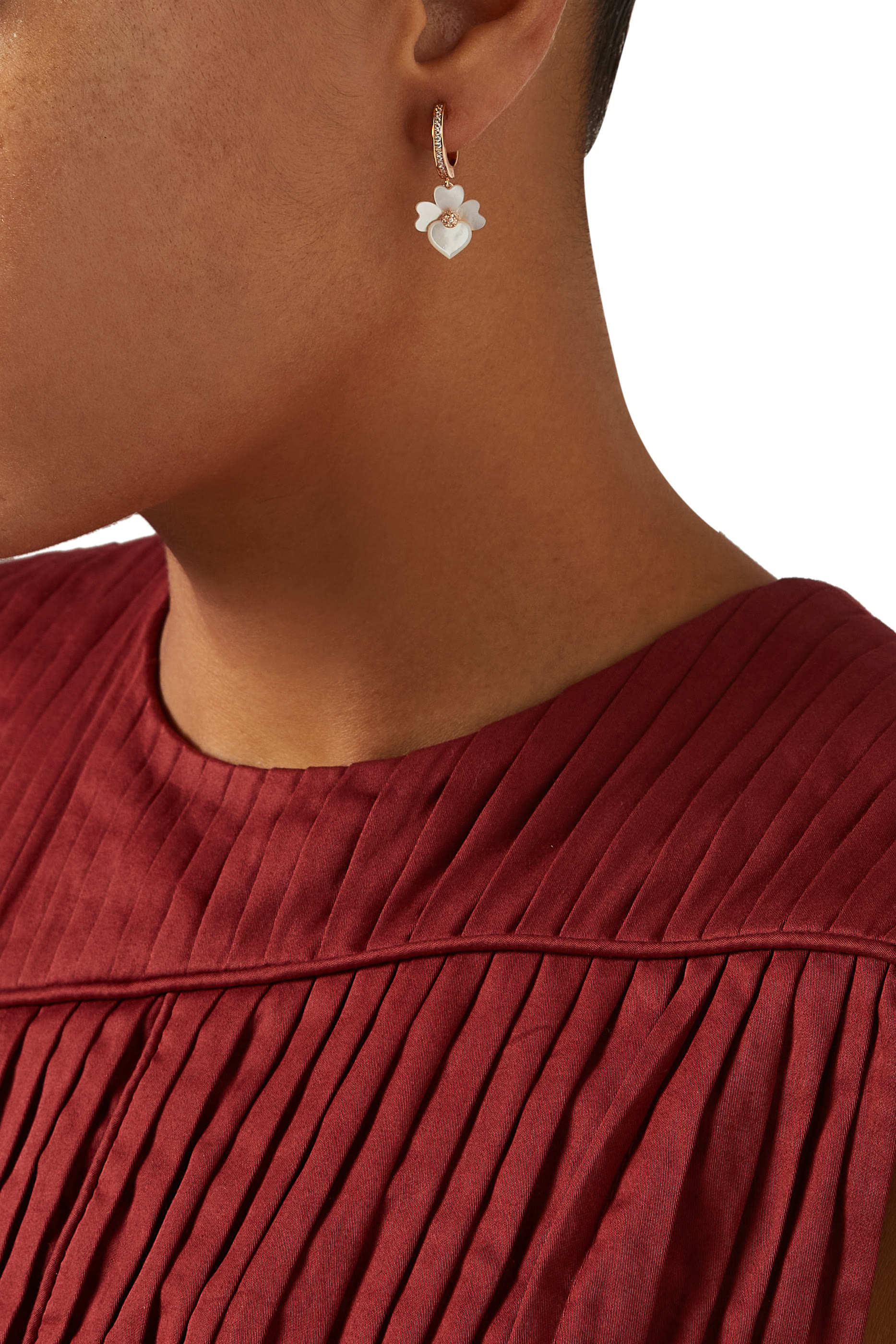 Precious Pansy Pav&eacute; Drop Earrings