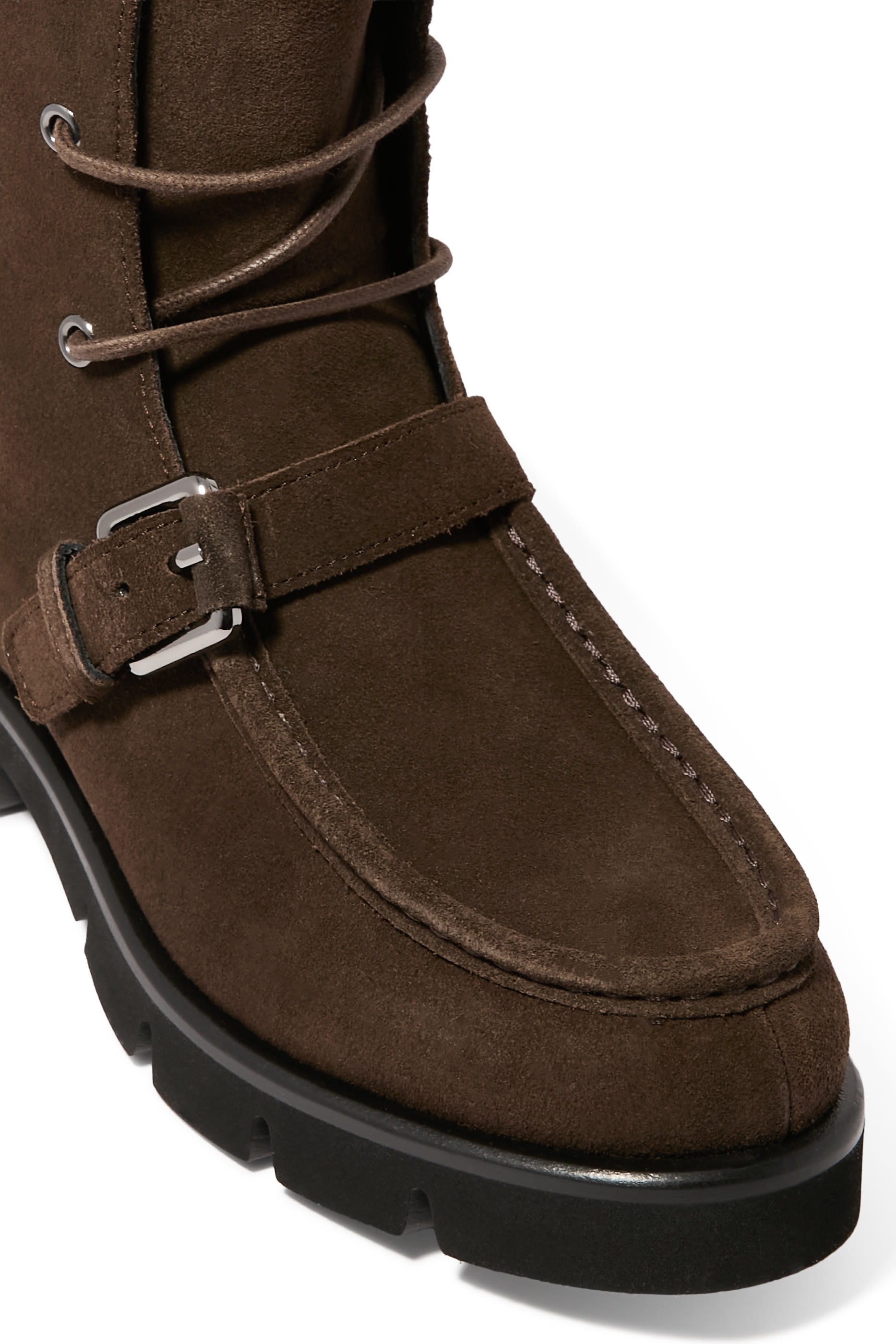 Suede Lace-Up Boots