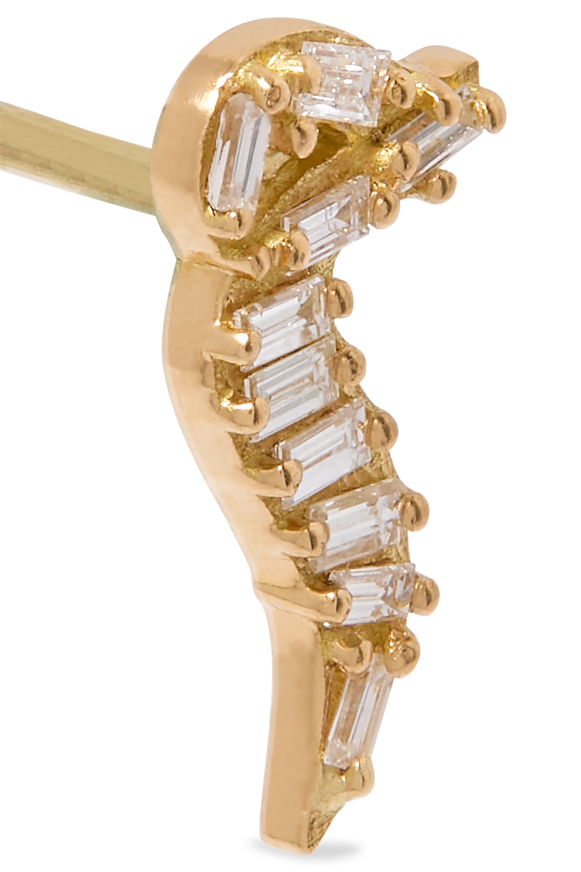 Oula Arabic Letter 'Meem' Diamond Earrings, 18K Yellow Gold  Diamonds