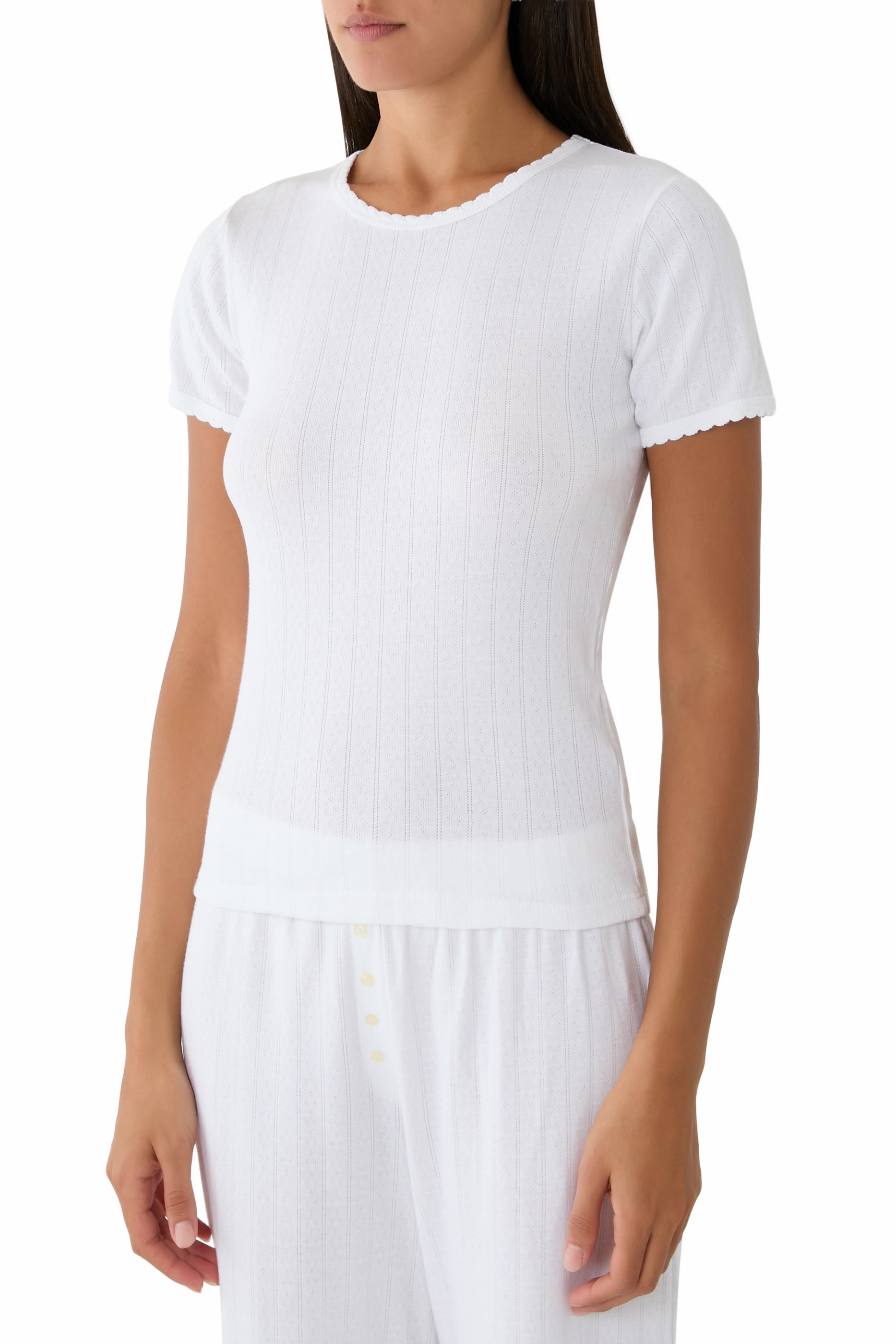 Pointelle Slim Fit Tee