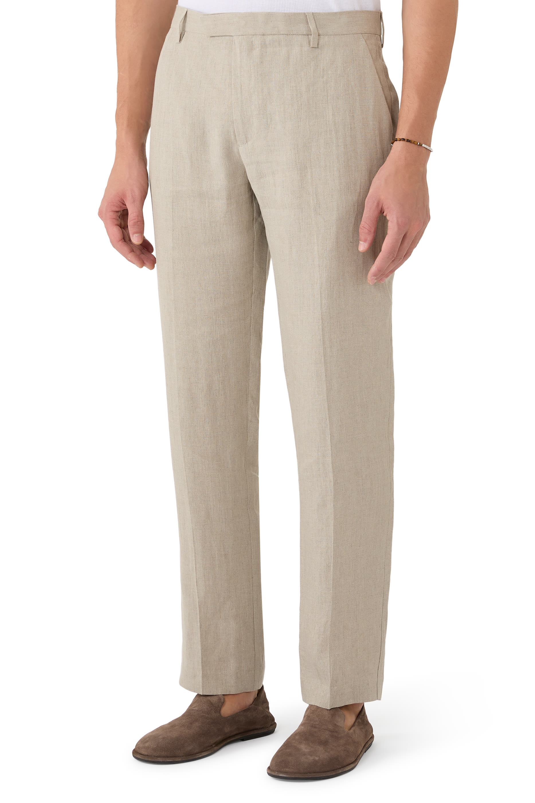 Pleated Linen Trousers