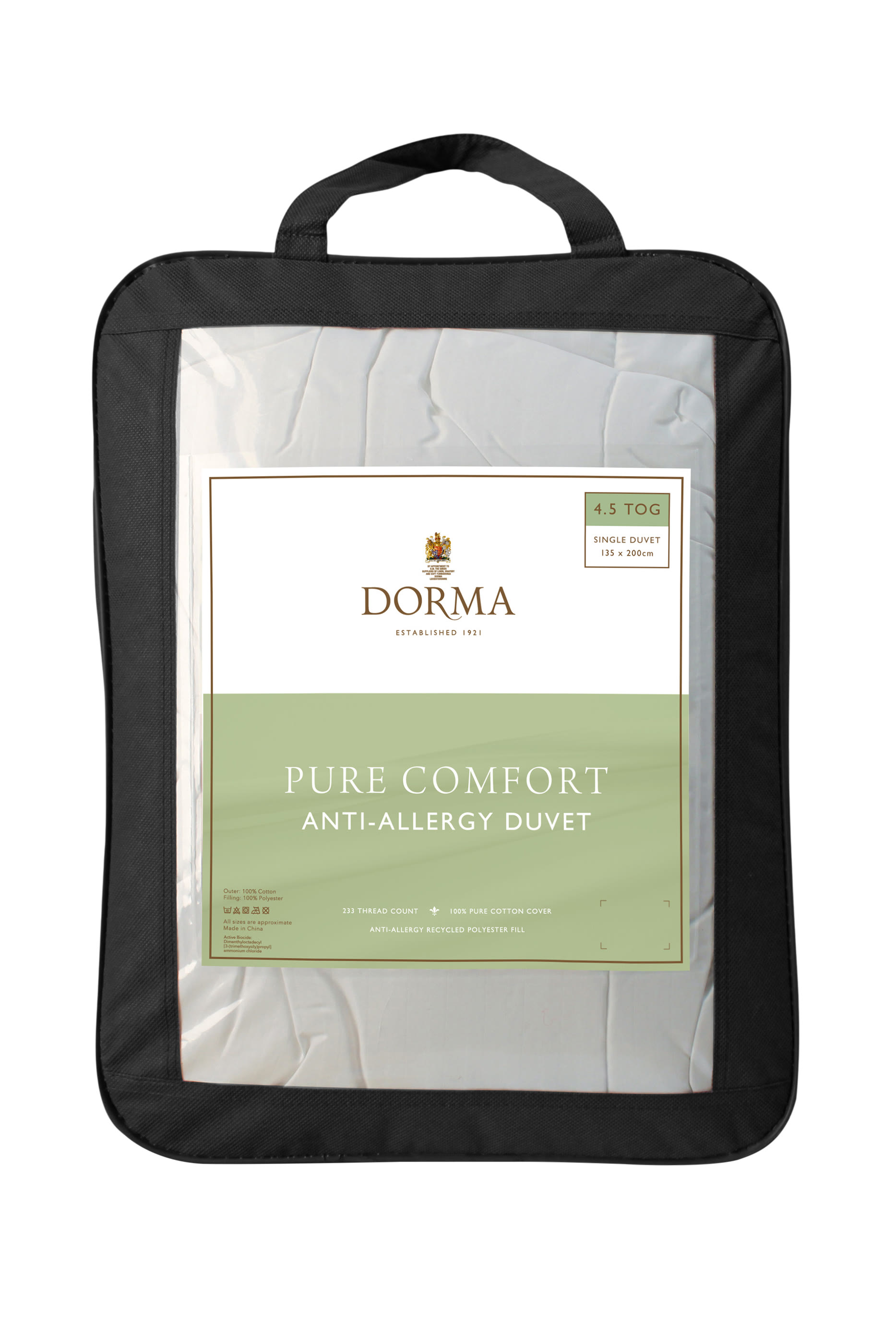 Pure Comfort Anti-Allergy 13.5 Tog Duvet