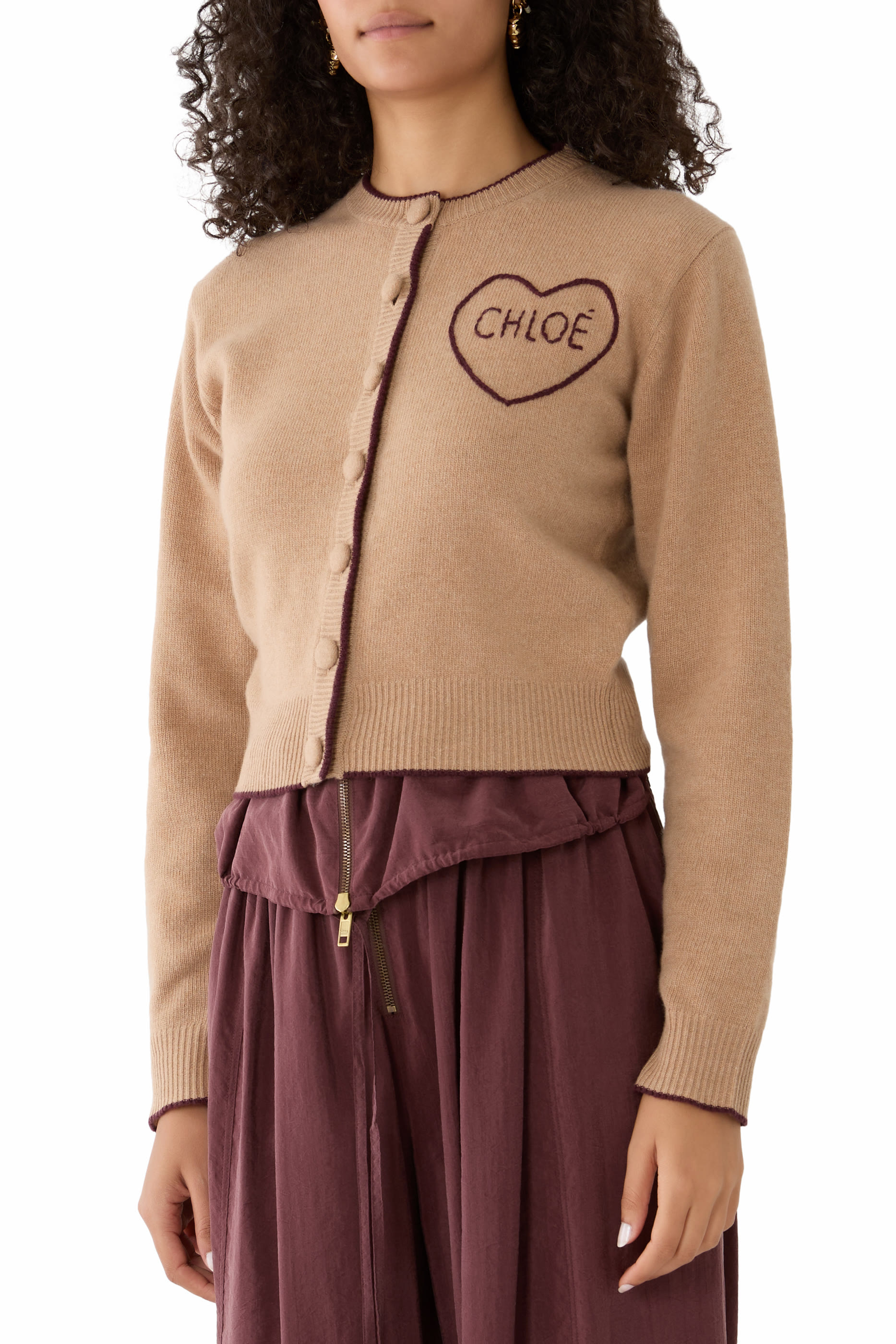 Fitted Logo Cardigan