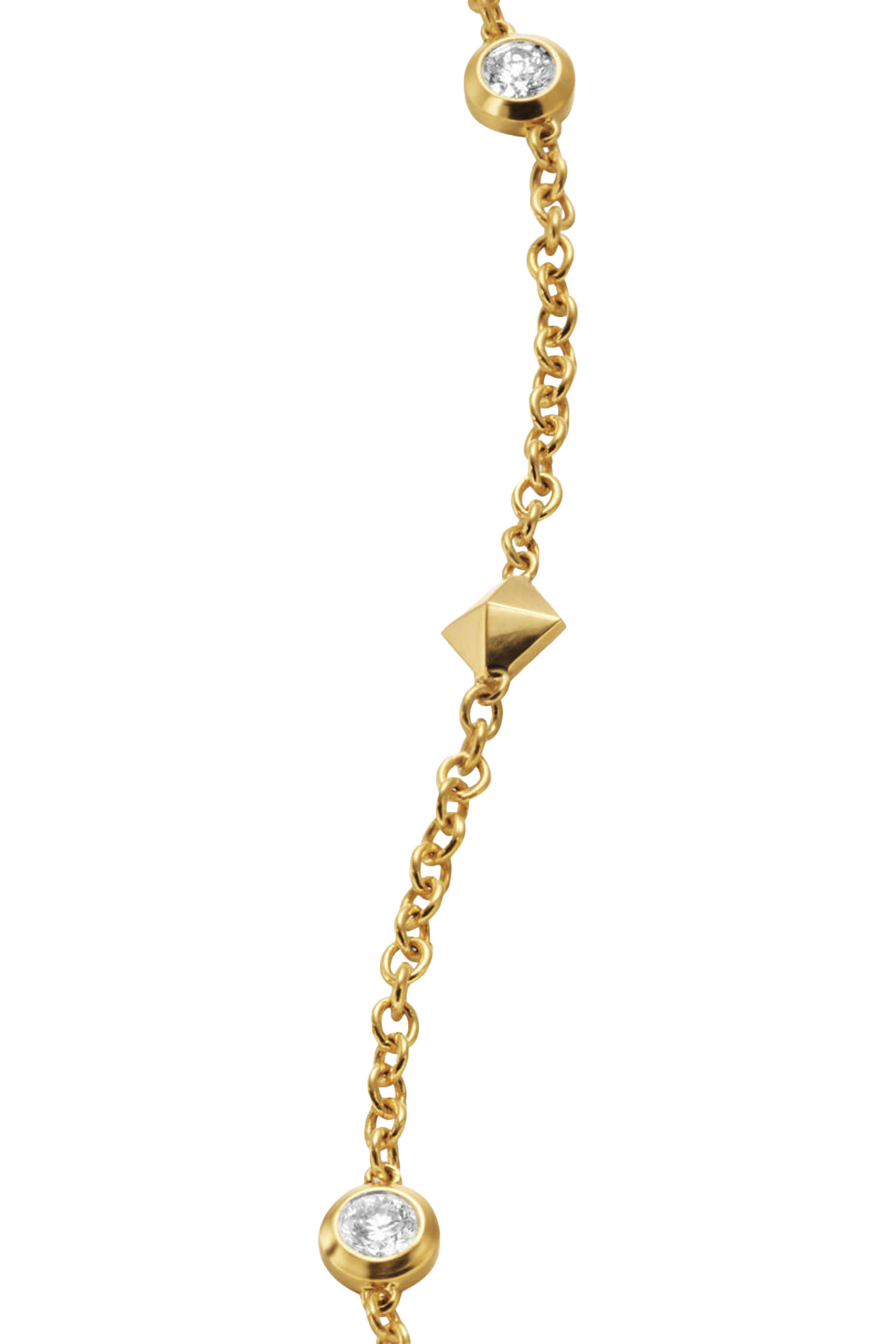 Petite Modern Renaissance Station Bracelet, 18K Yellow Gold  Diamonds