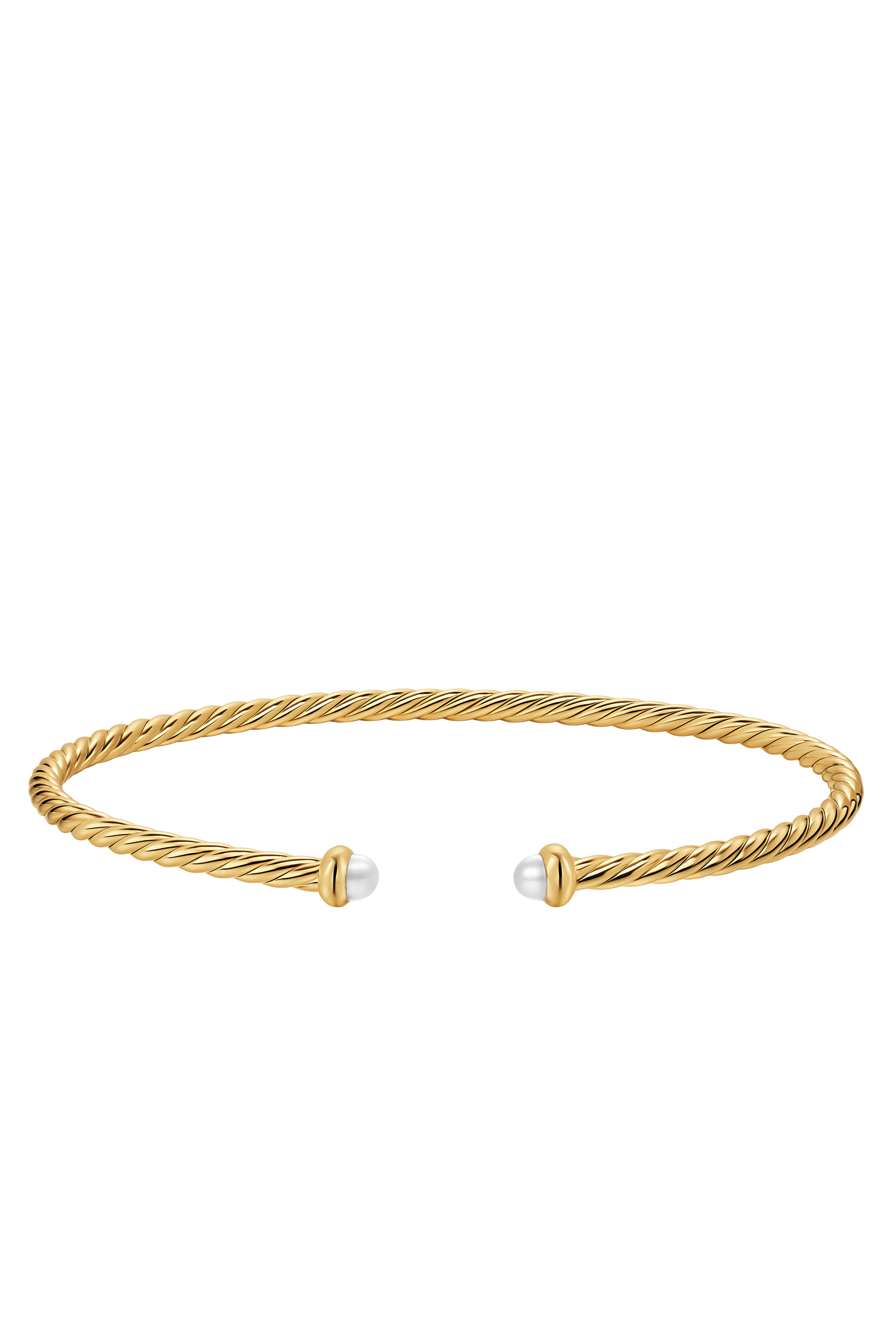 Micro Cablespira&reg; Flex Bracelet, 18k Yellow Gold  Mother of Pearl
