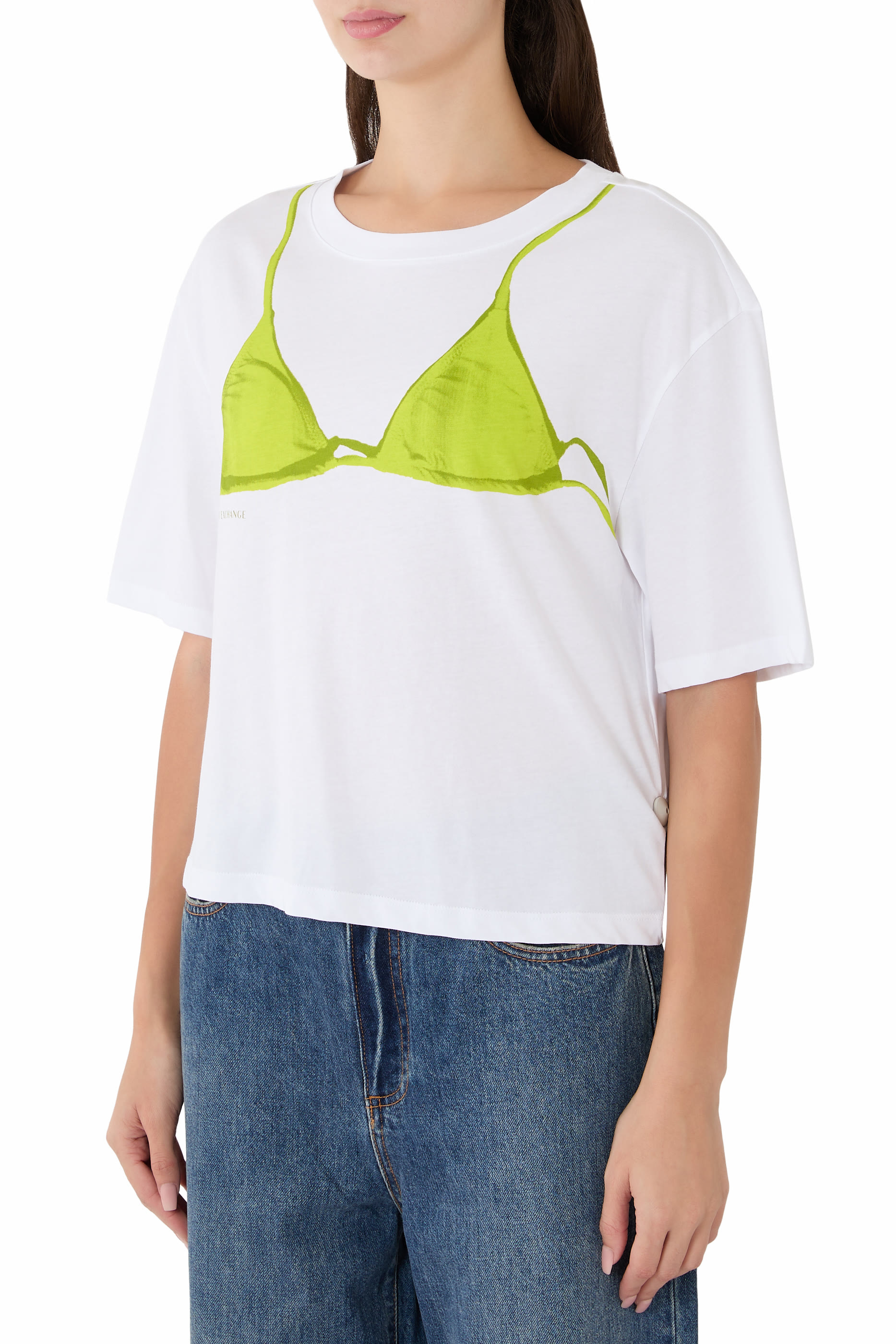 Ibiza Bikini Print Cropped T-Shirt
