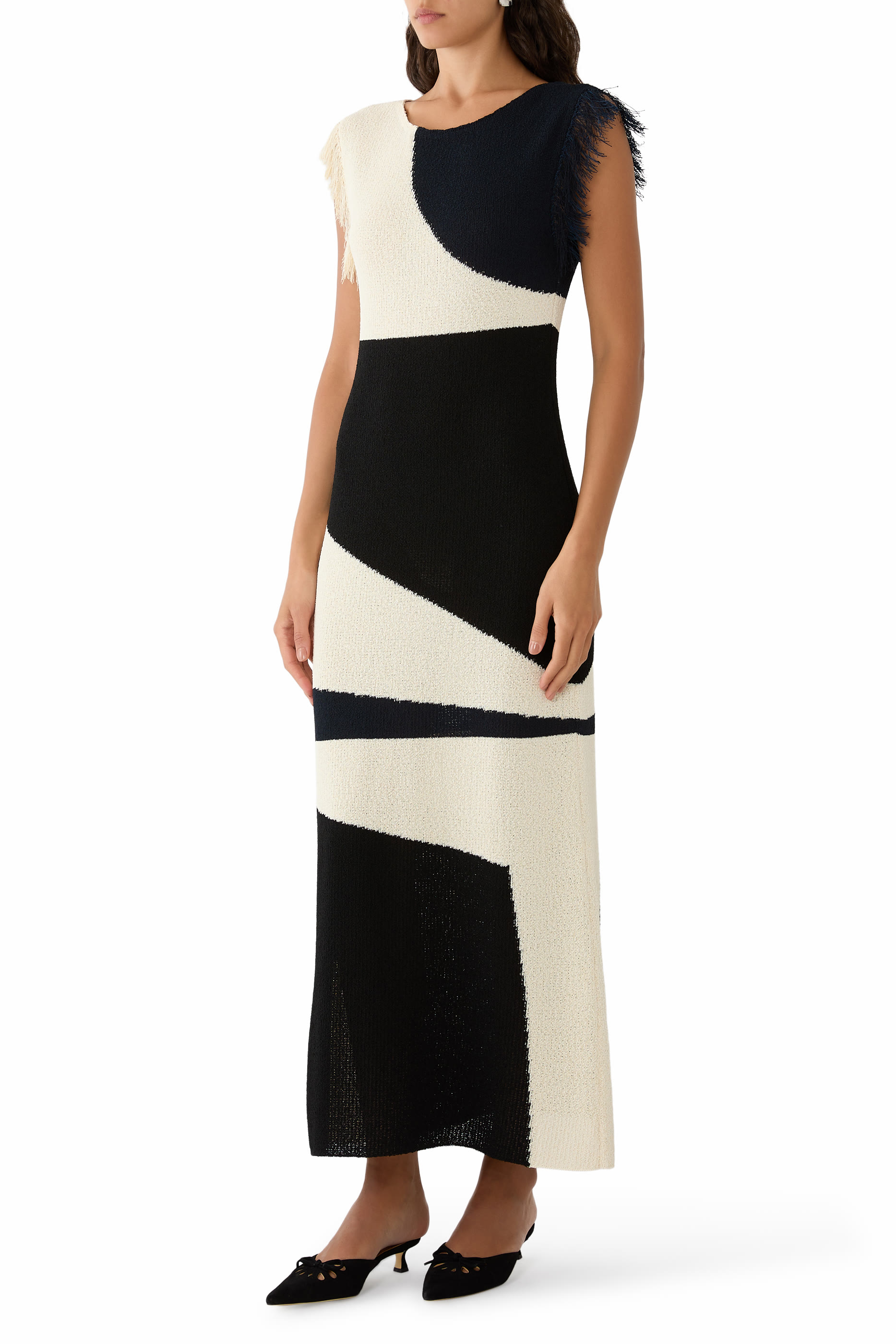 Textured Fringe Saskia Dress