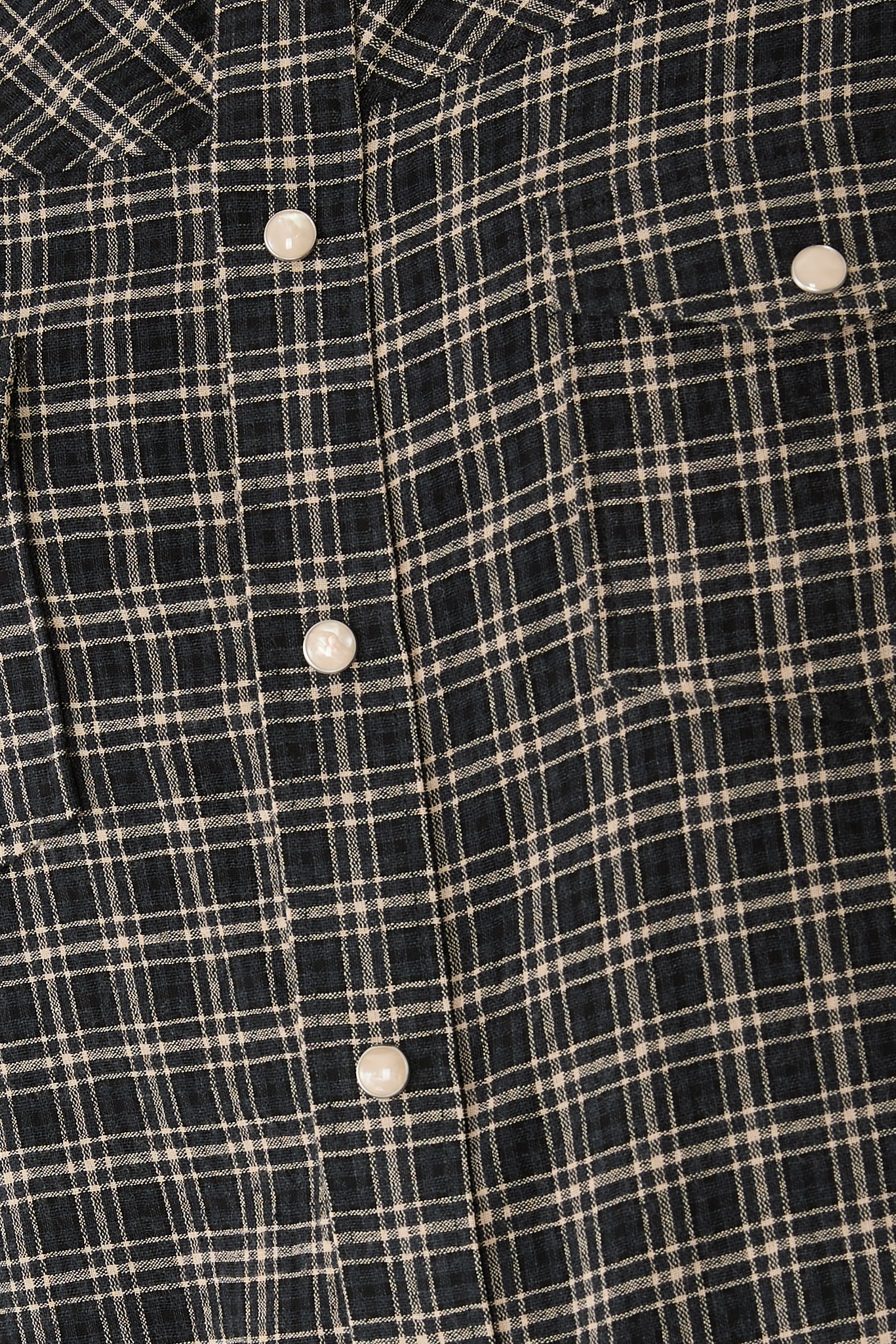 Chest Pockets Check Flannel Shirt