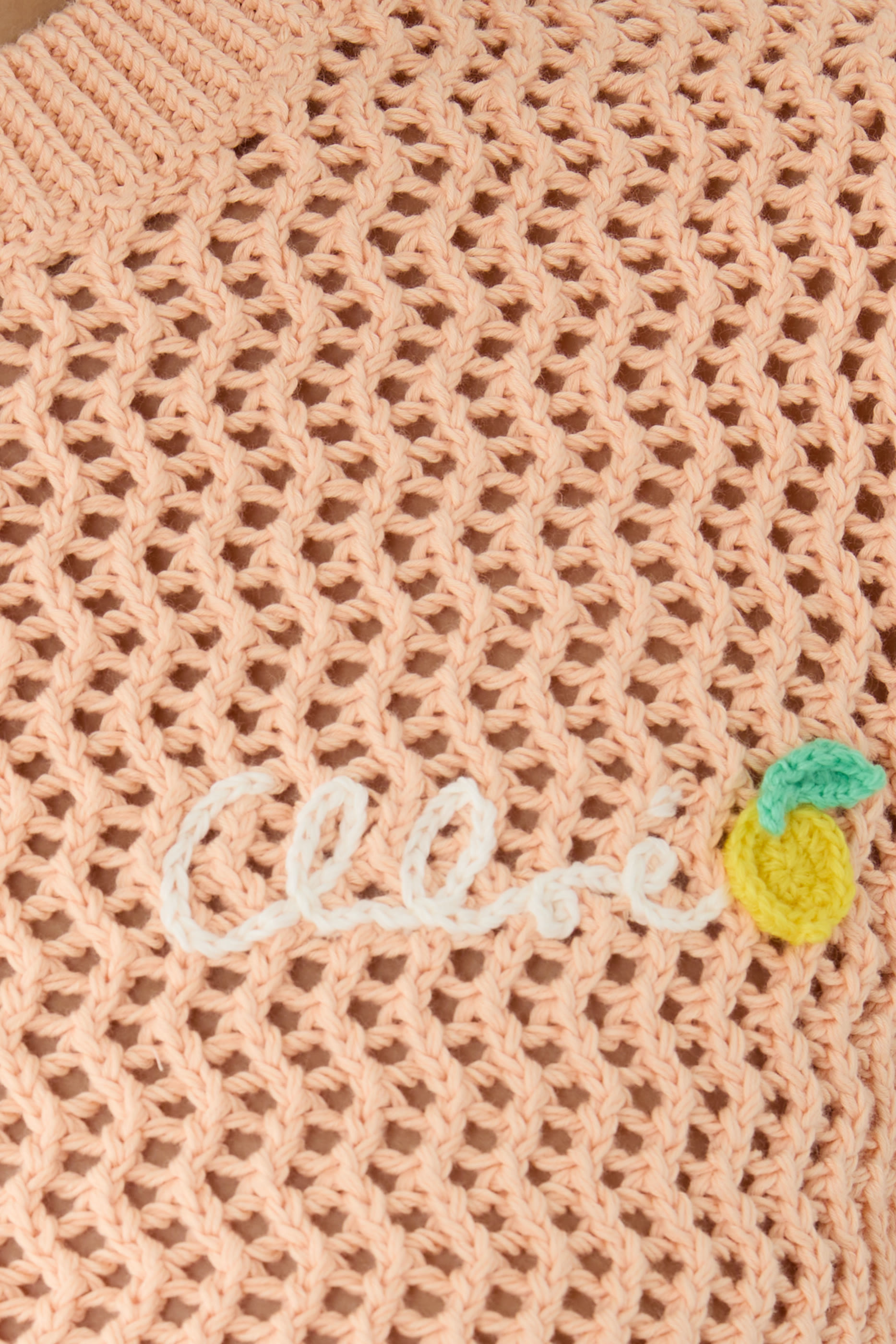 Crochet Knit Logo Sweater