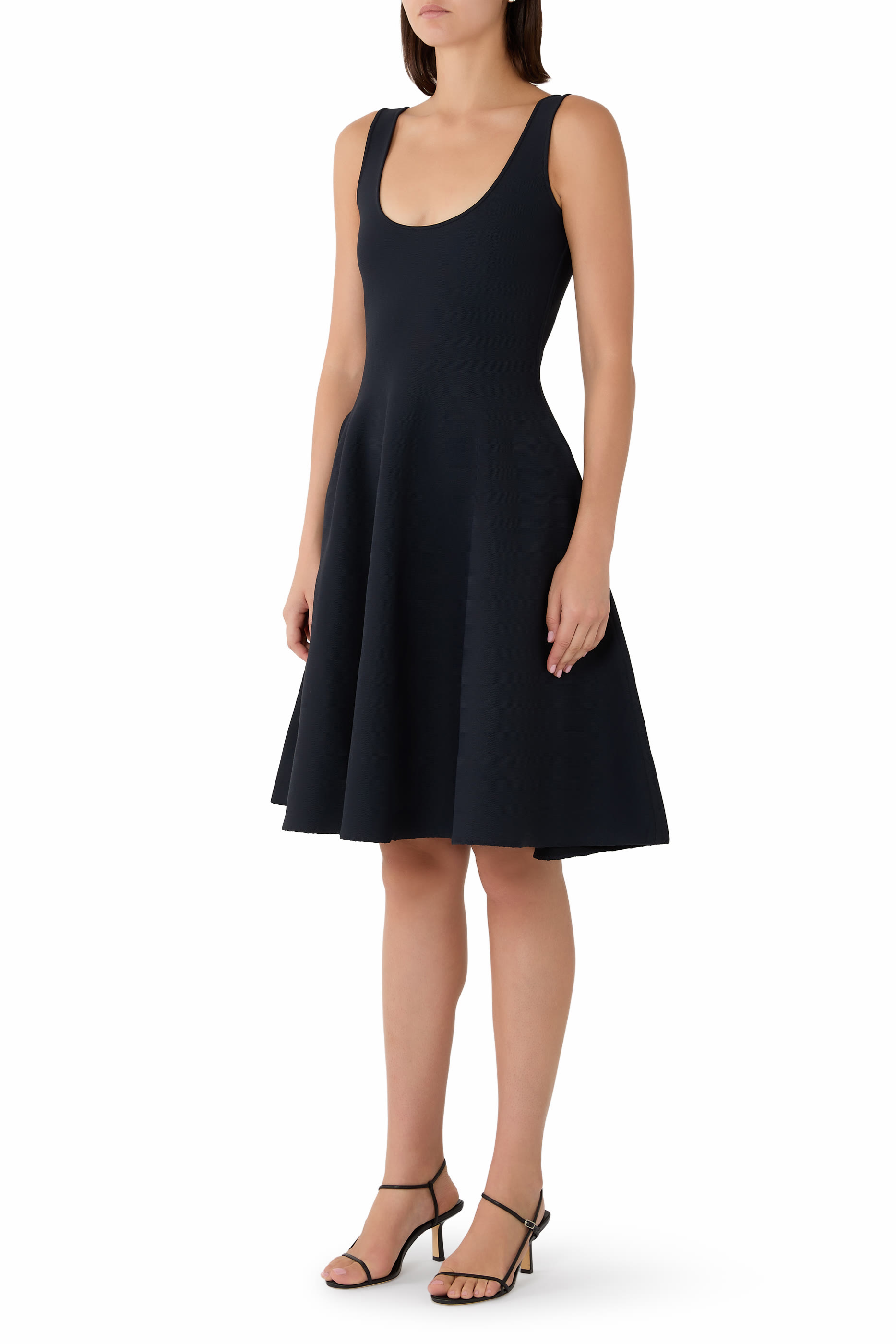 Scoop Neckline Sleeveless A-Line Dress