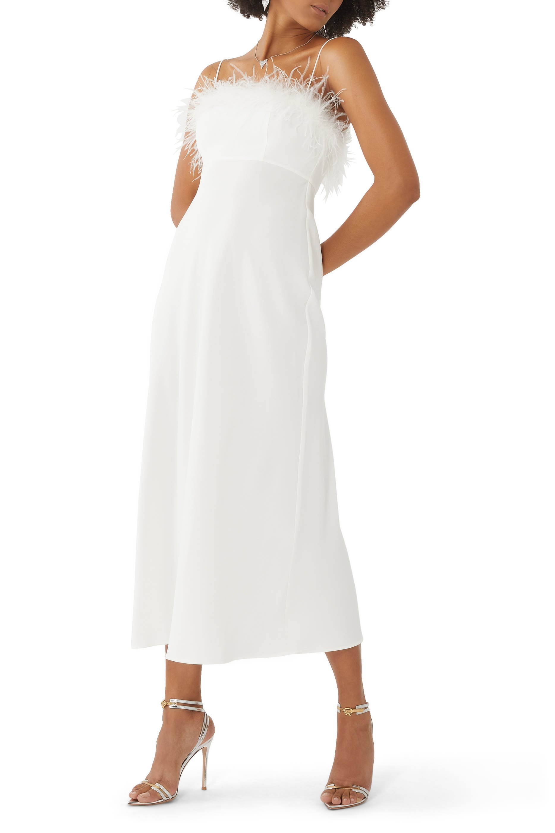 Selene Feather Midi Dress