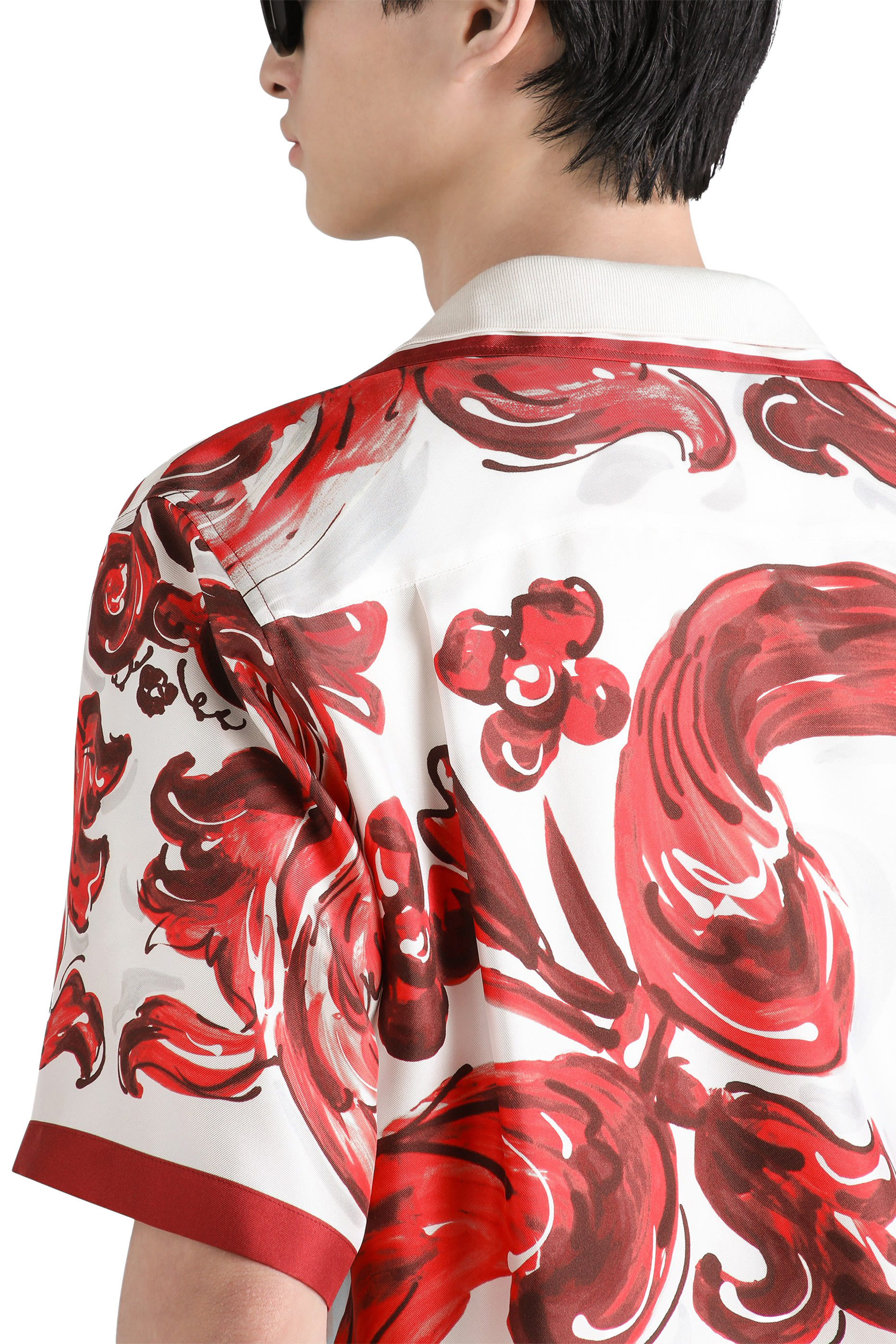 Majolica-Print Silk Twill Hawaii Shirt