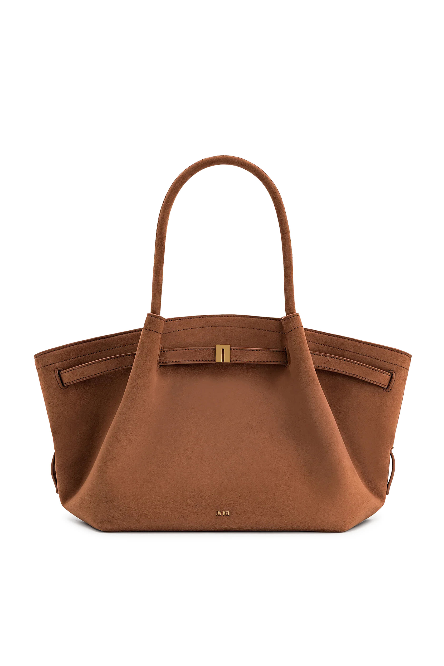  Hana Wide Faux Suede Tote Bag 