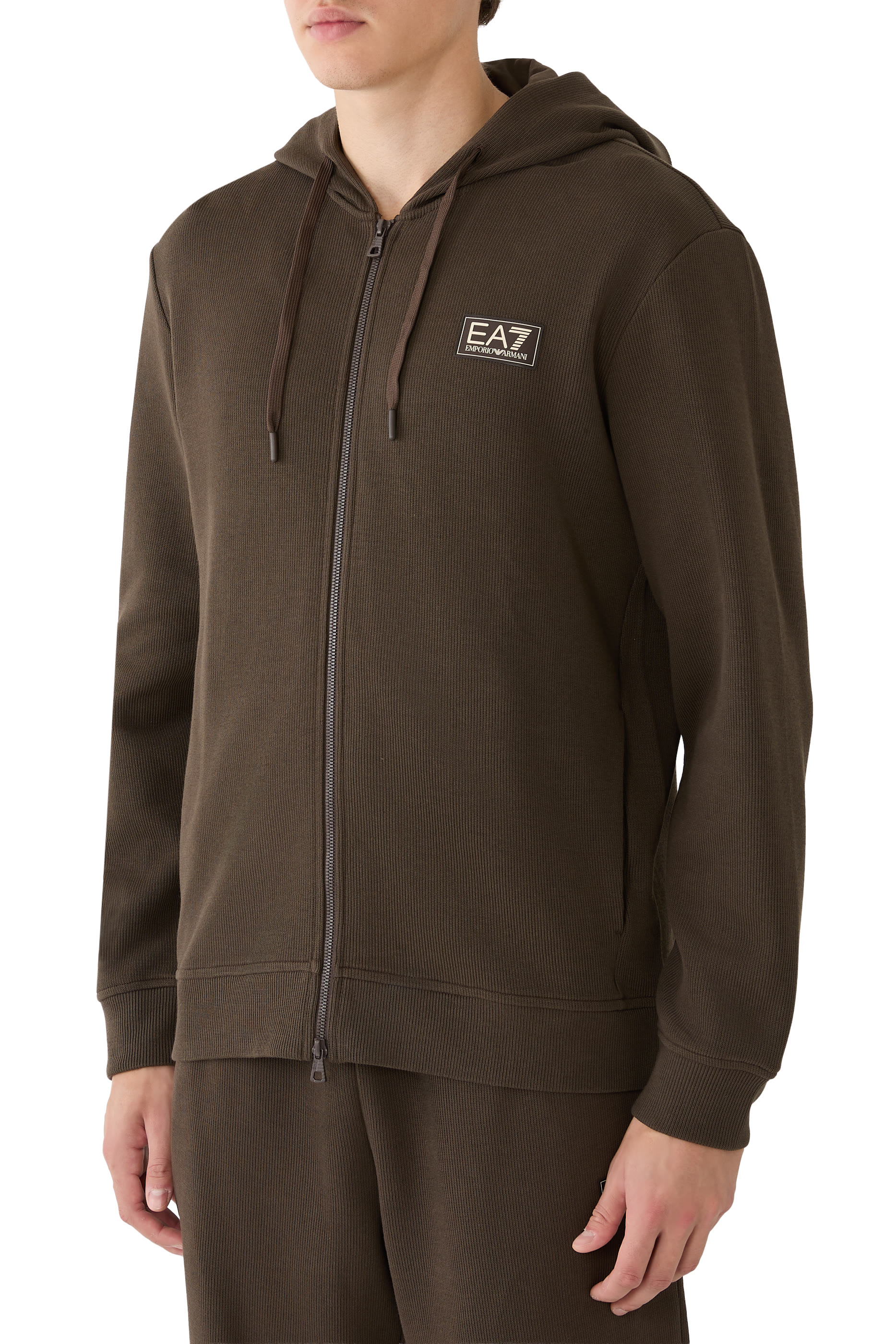 EA7 Logo Patch Hoodie 