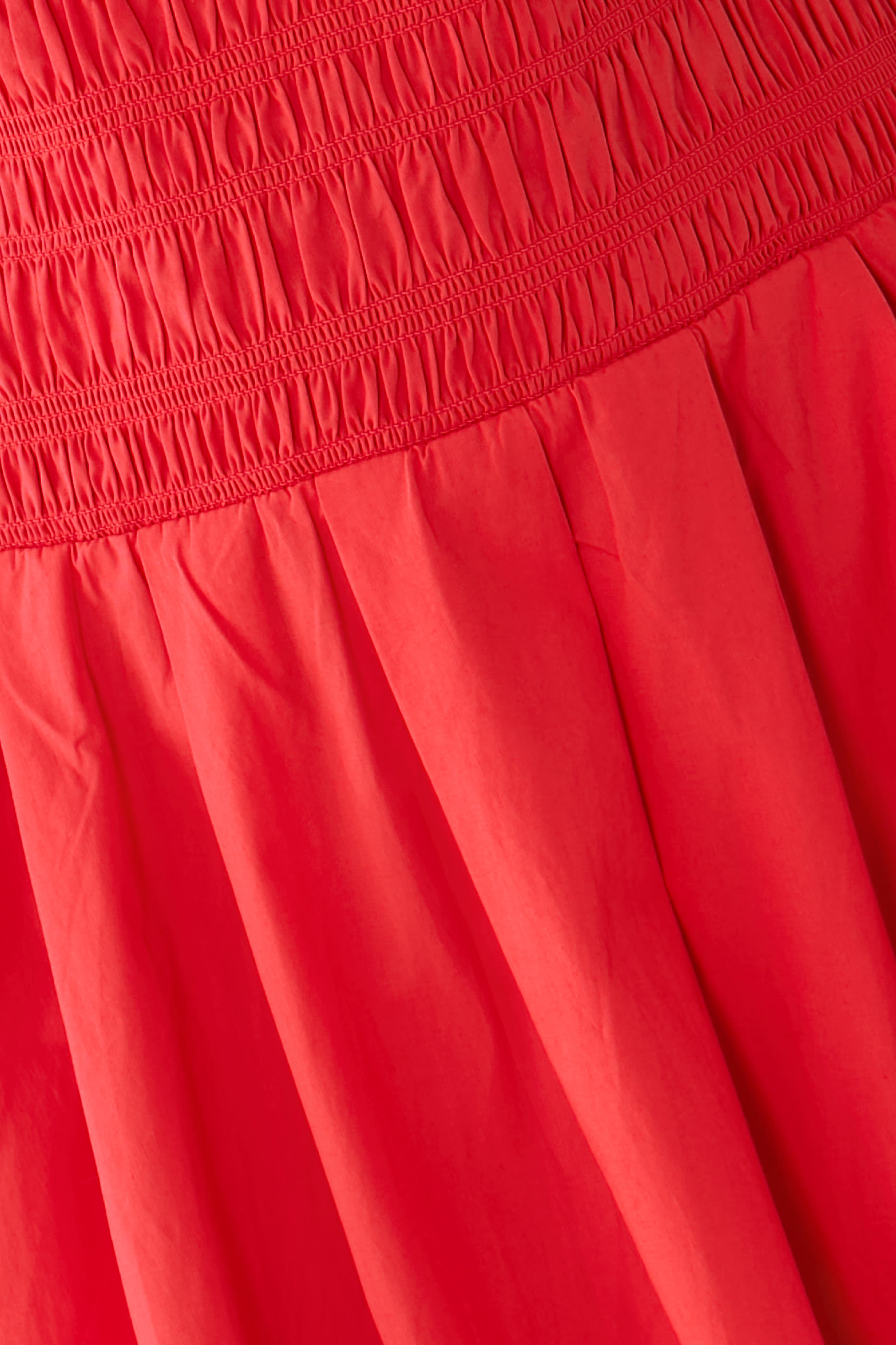 Long Smocked Pleated Dress