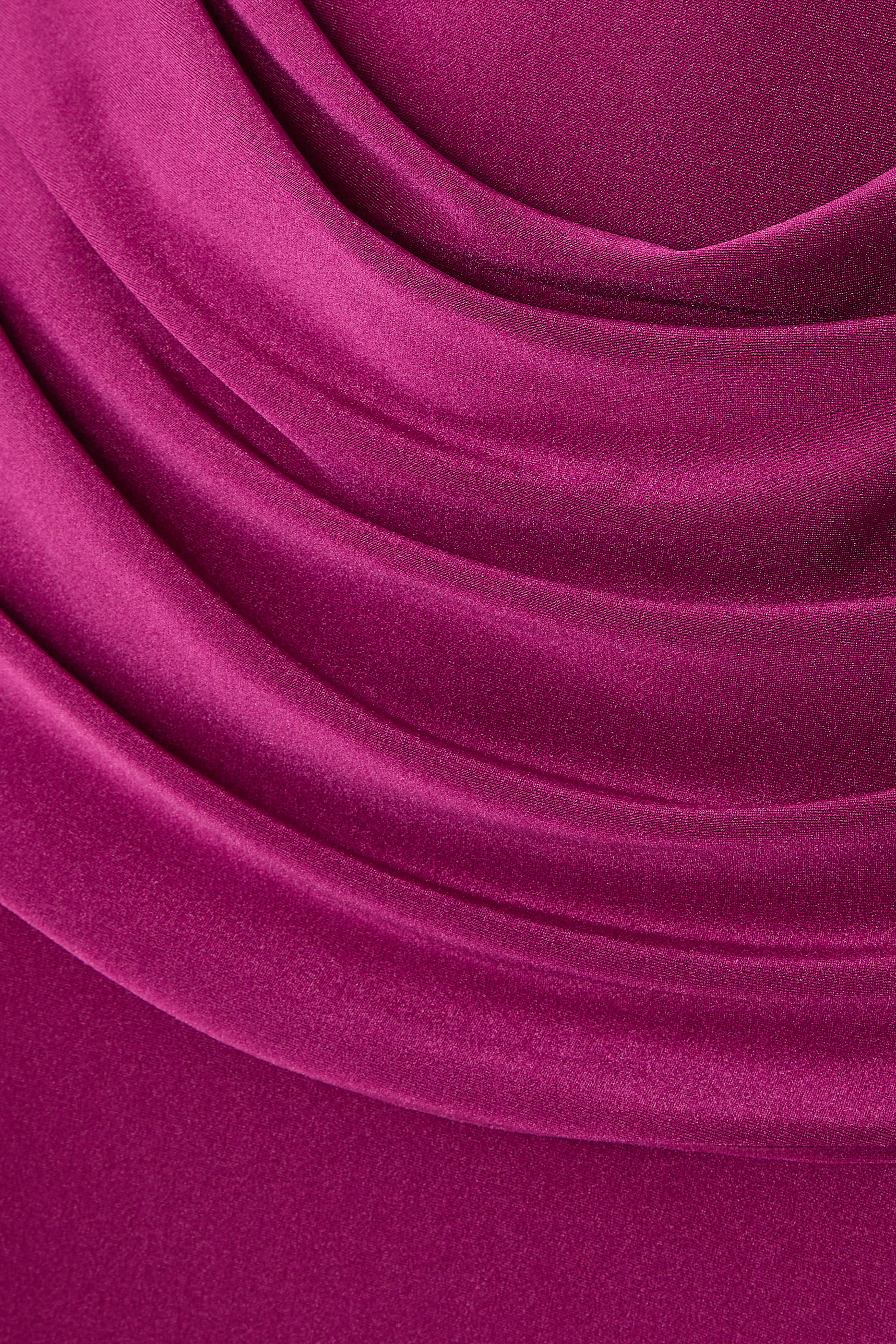 Shine Jersey Draped Waist Gown