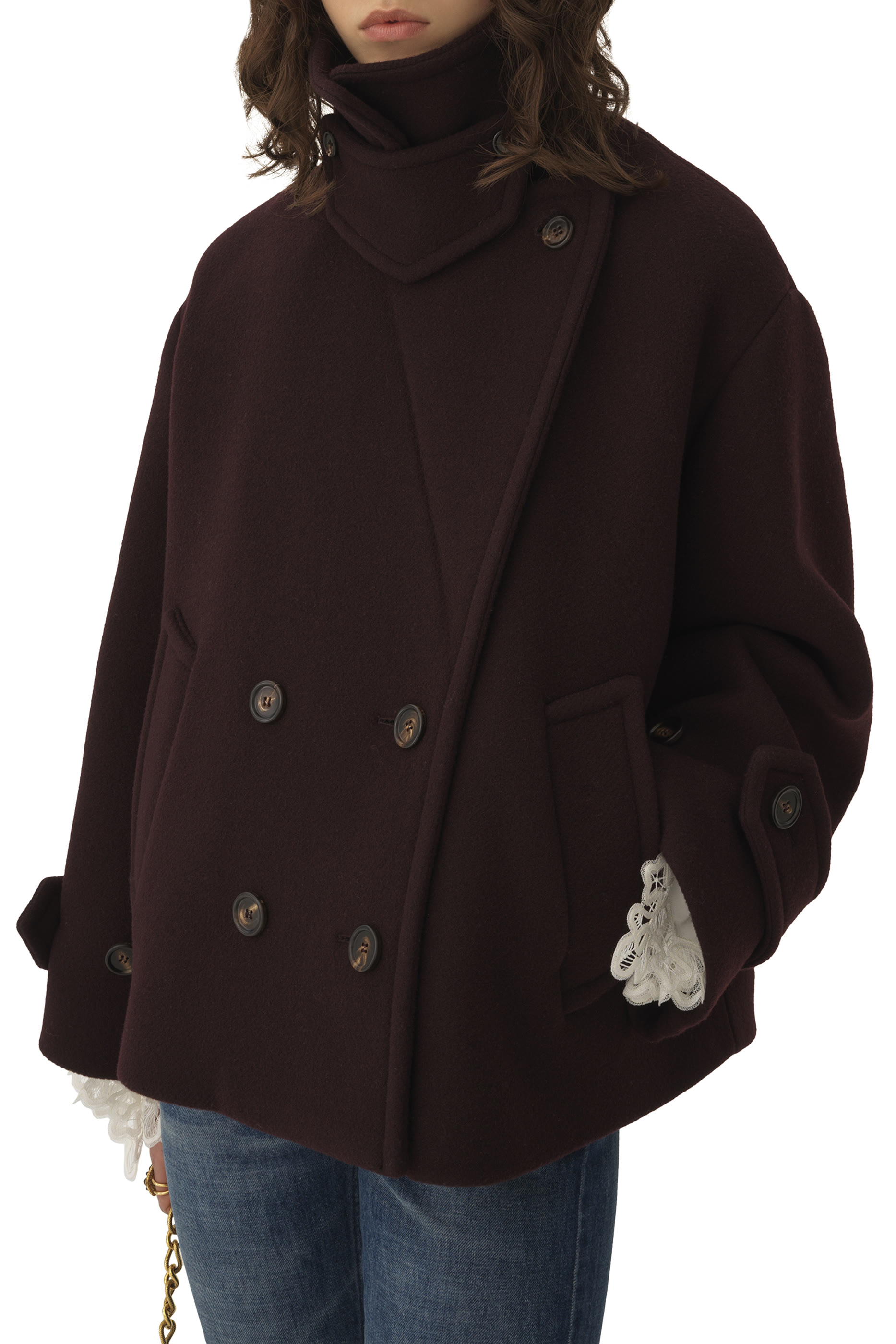 Oversized Short Wool Coat