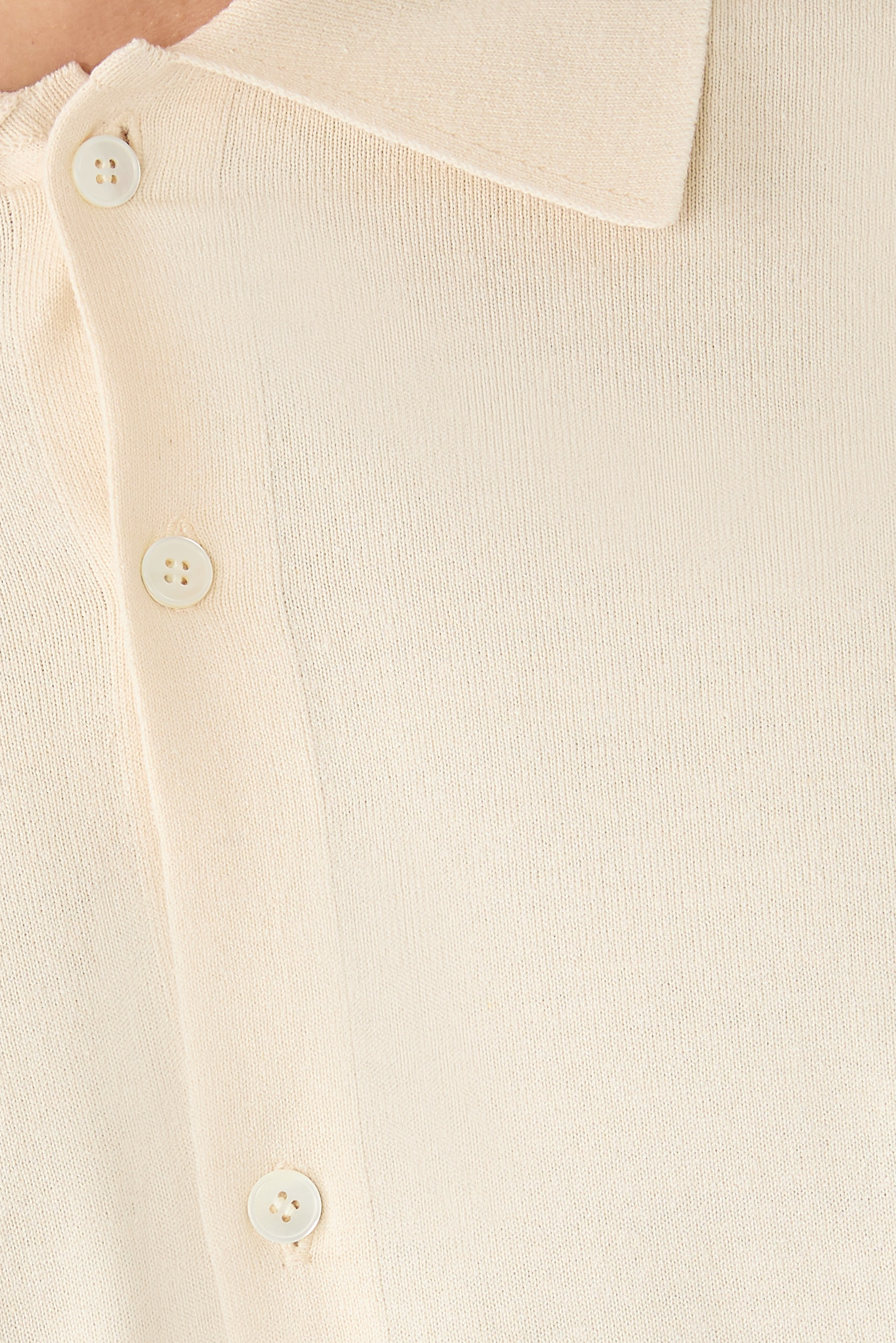 High Gauge Tussah Silk Knit Cardigan 
