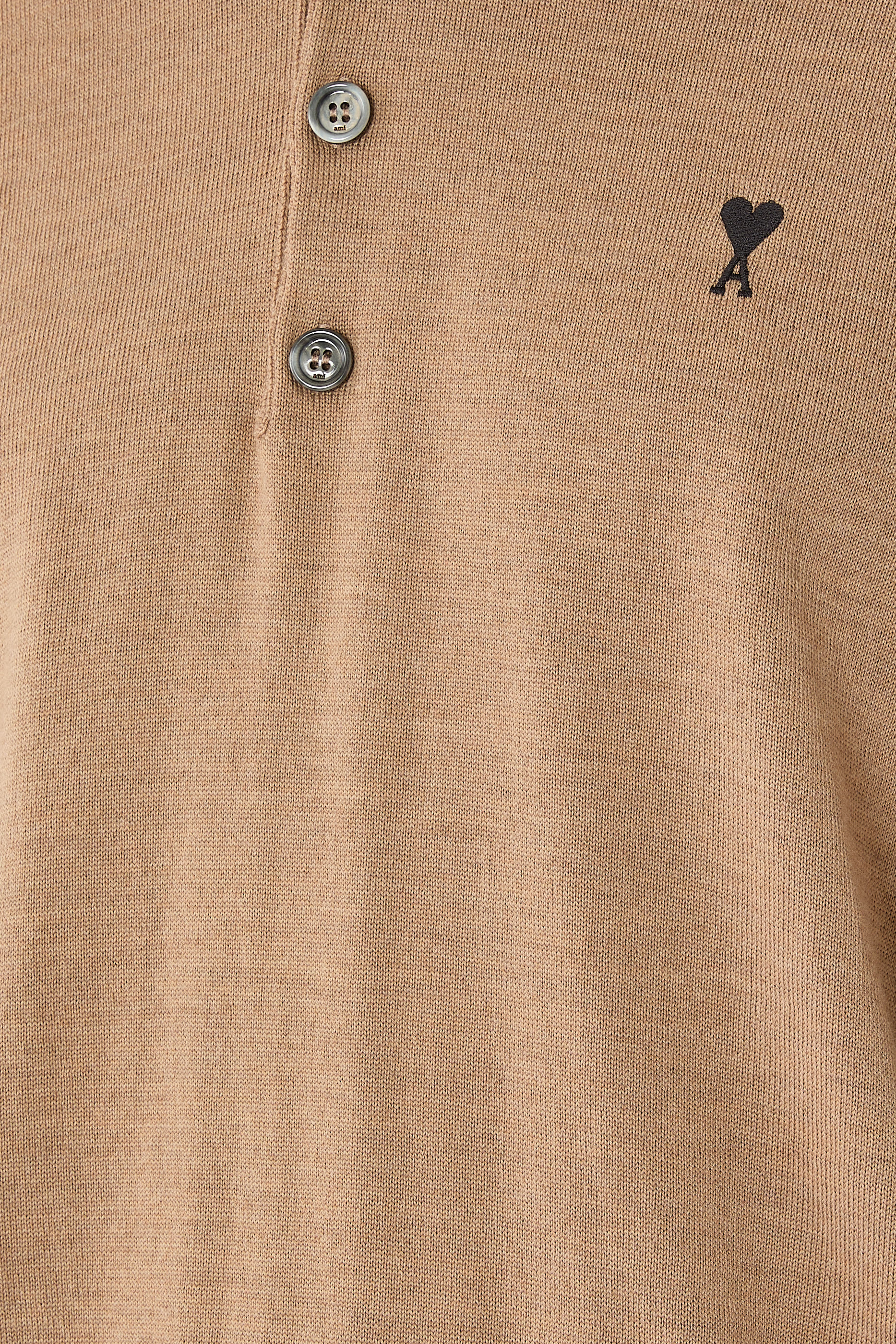 Wool Polo with Ami de Coeur 