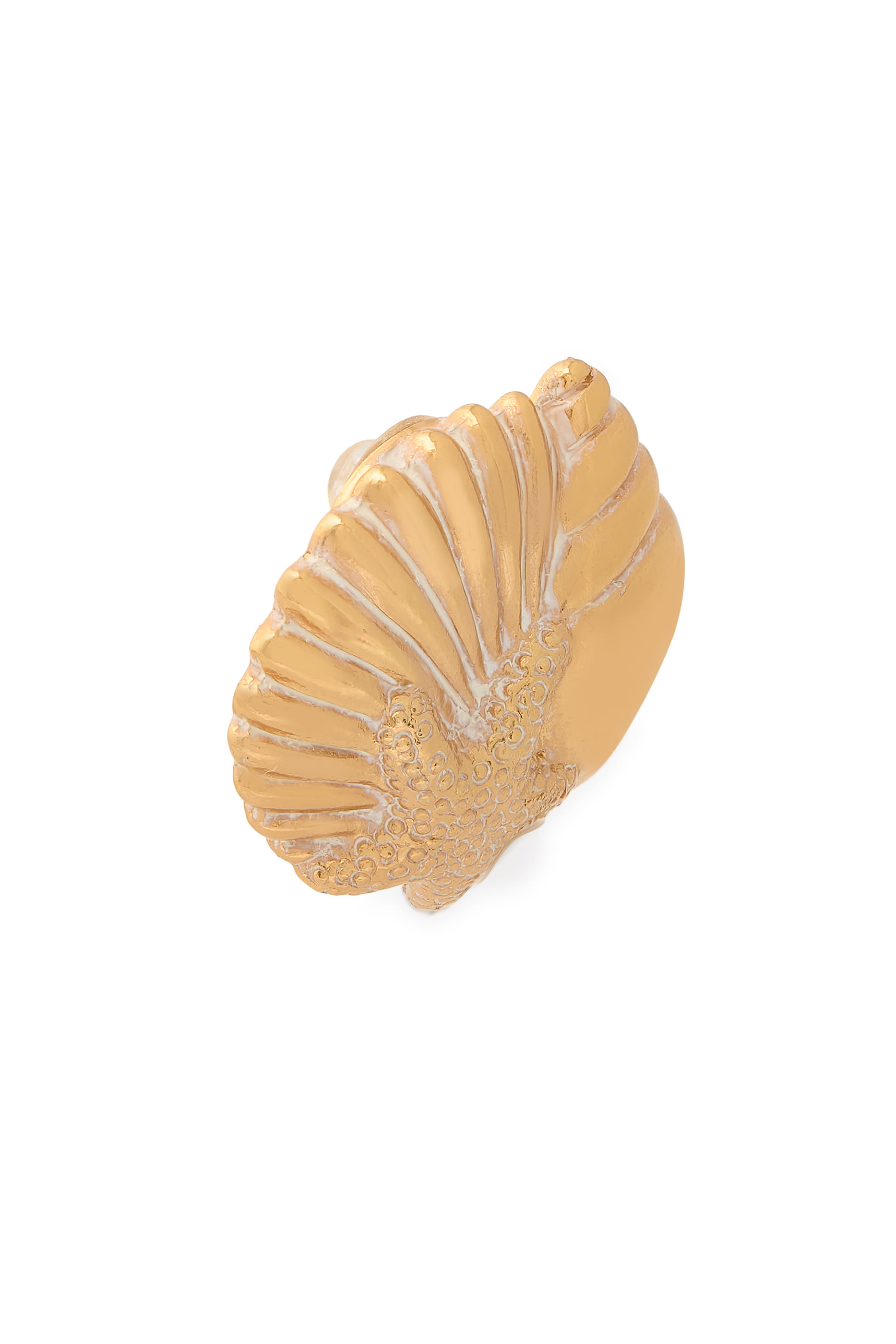 Mareva Earrings, Gold-Plated Brass, Enamel  Mother-of-pearl