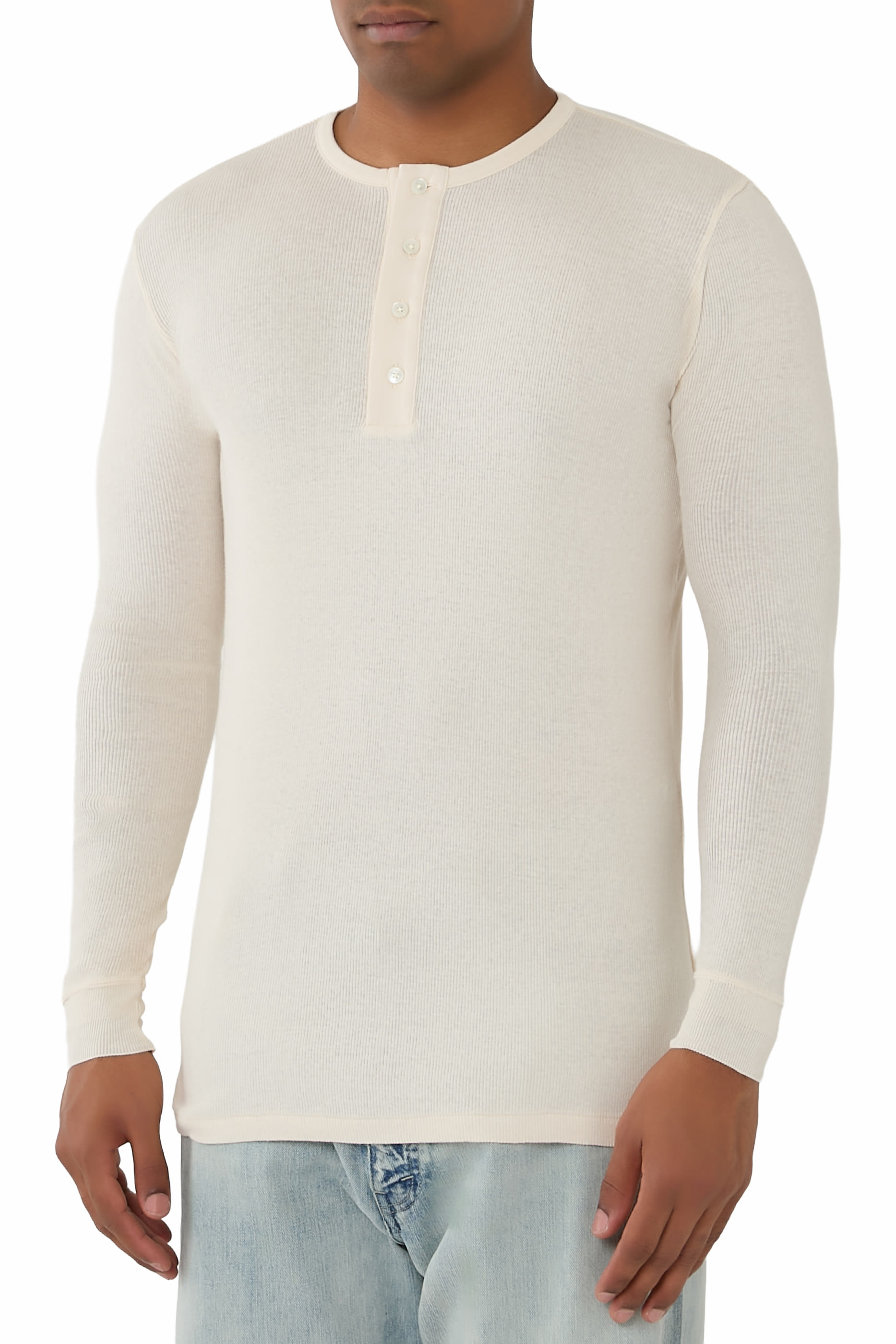 Organic Soft Rib Henley Neck Polo