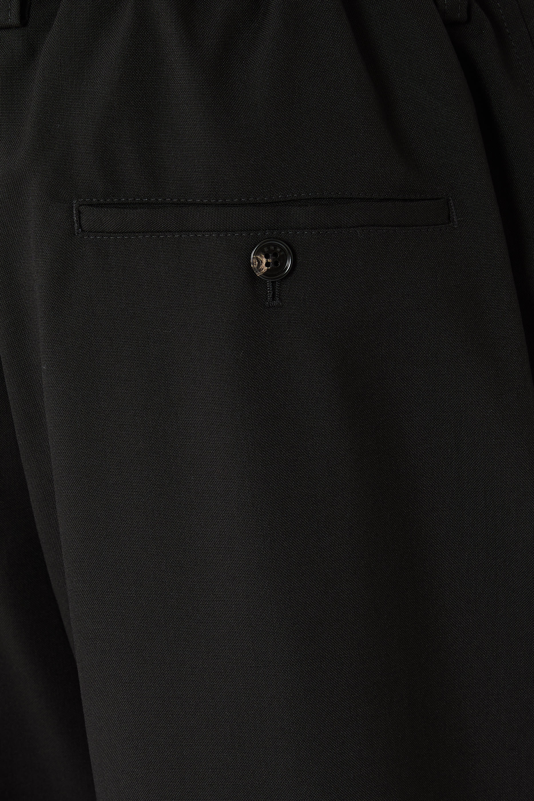 Tropical Wool Trousers with Drawstring Waist
