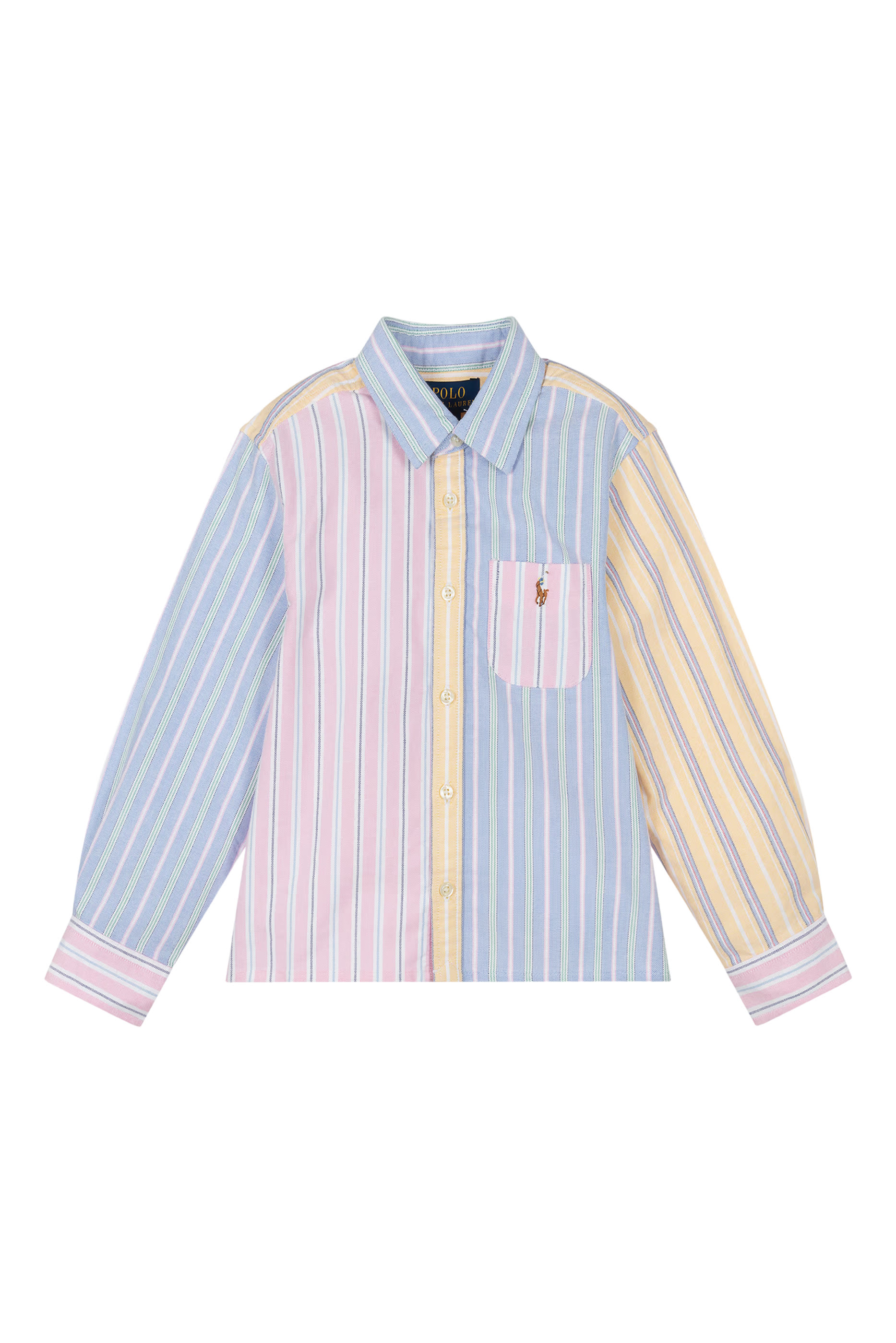 Kids Striped Cotton Oxford Boxy Fun Shirt