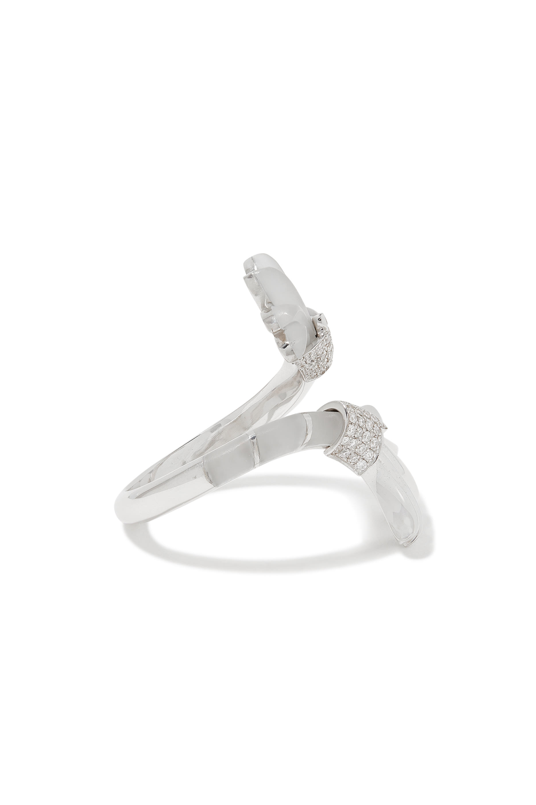  Psychedeliah On A Vine Ring, 18K White Gold  Diamonds 