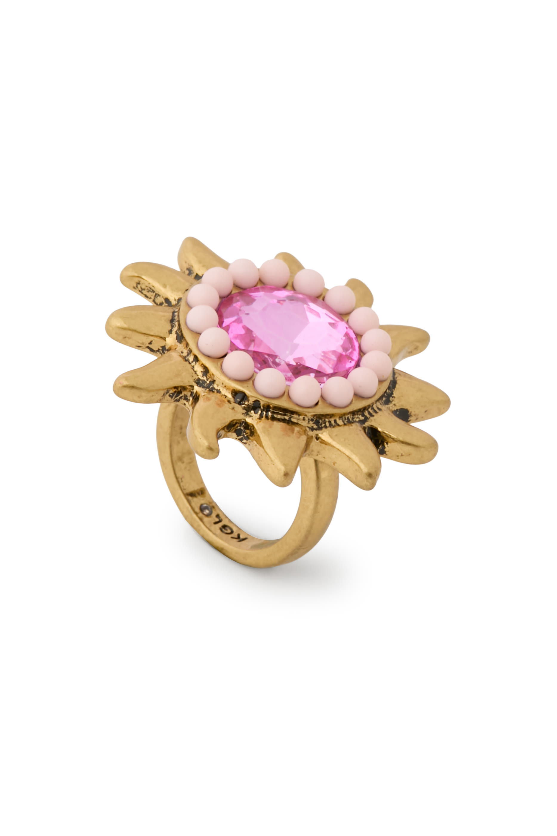 Crystal Sun Ring, Brass  Crystal