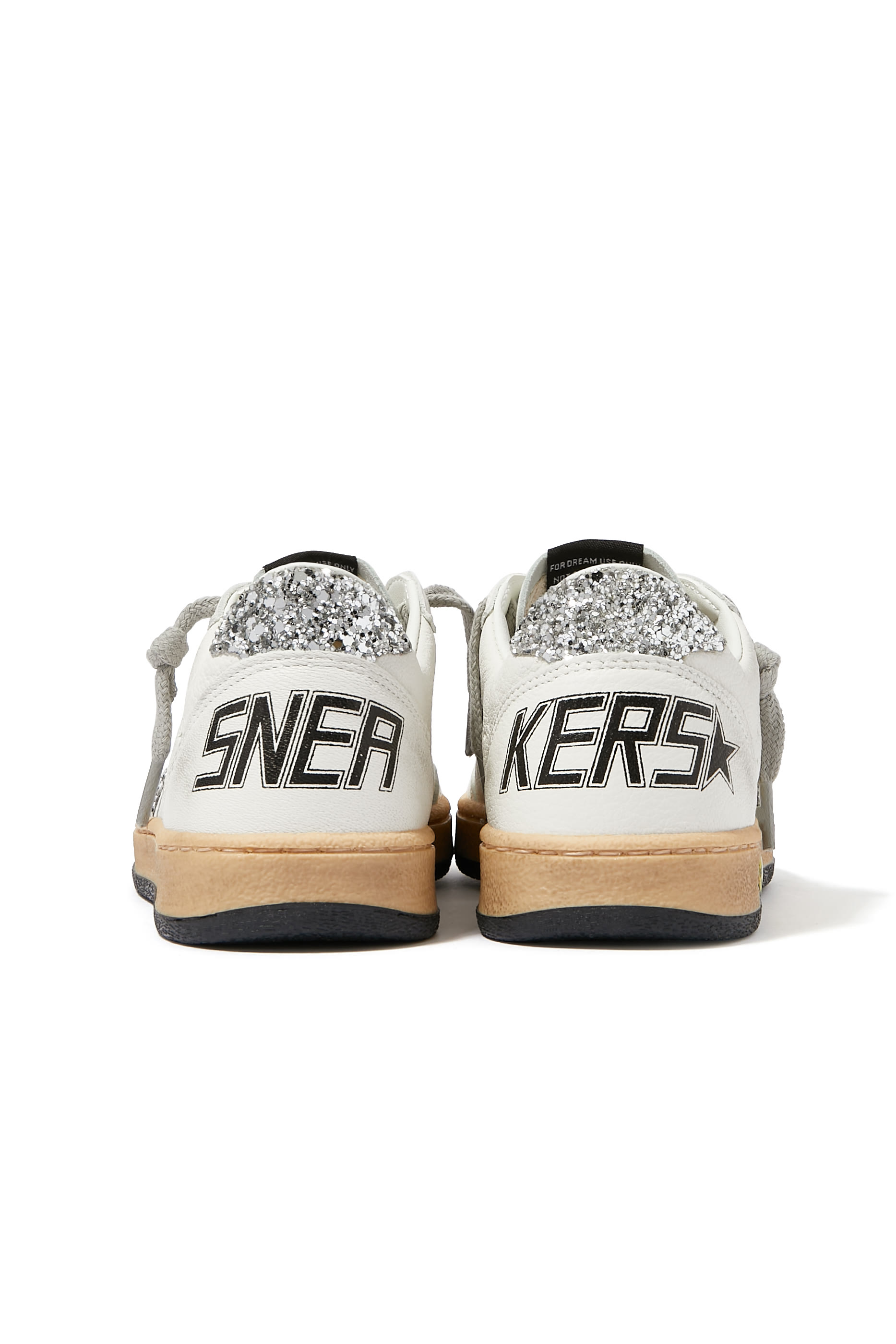 Kids Ball Star Glitter Lace-Up Sneakers