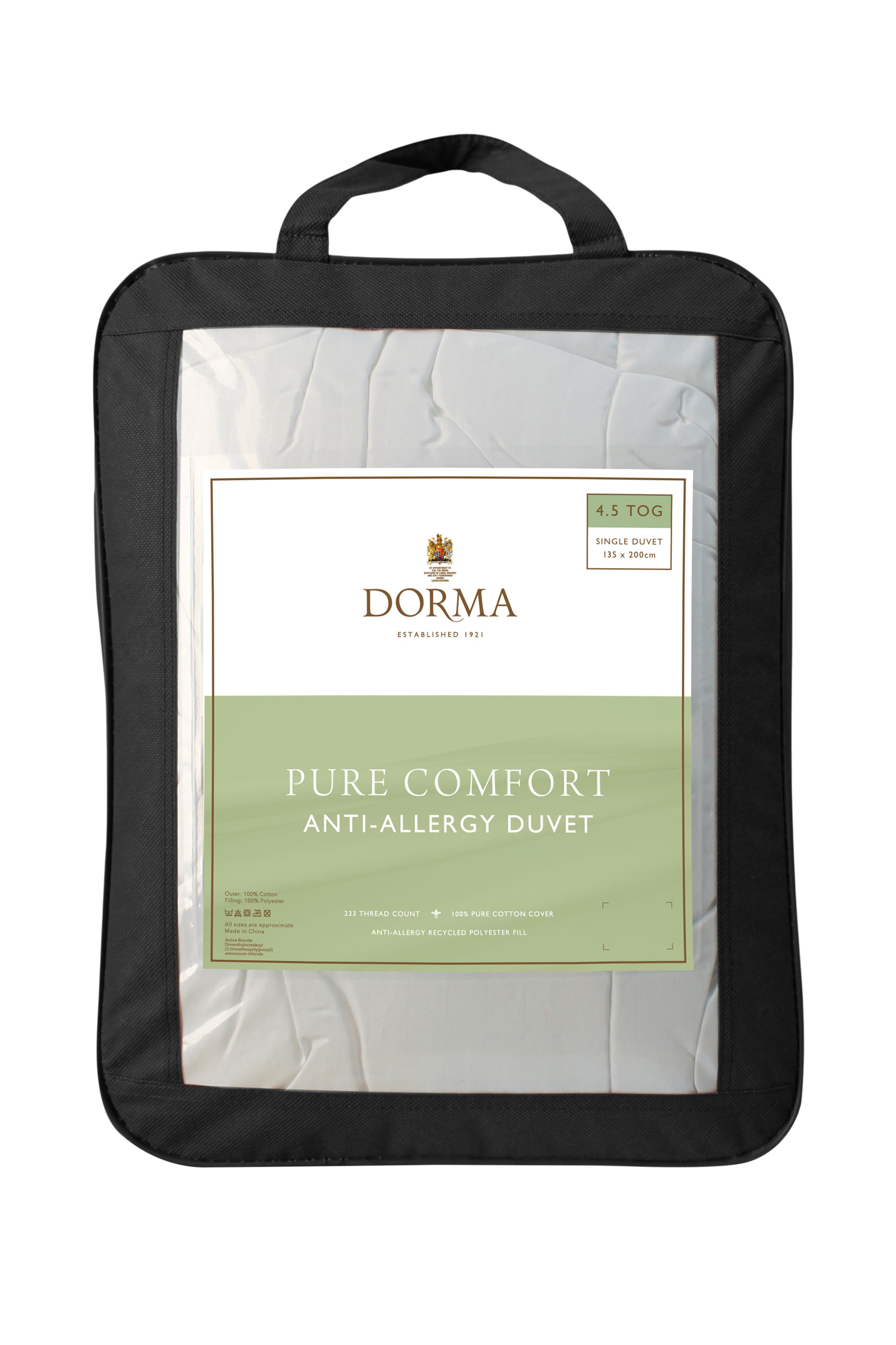 Pure Comfort Anti-Allergy 10.5 Tog Duvet
