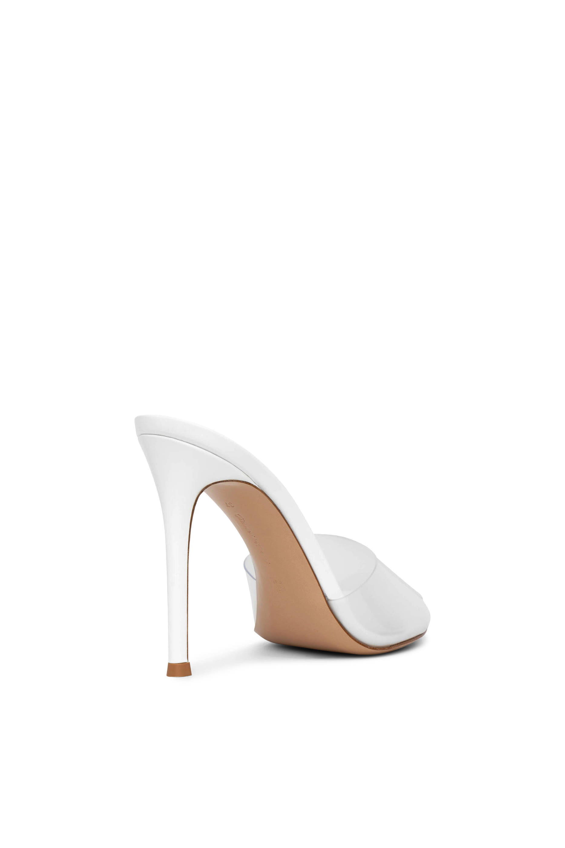 Elle 105 Mules in Plexi and Leather