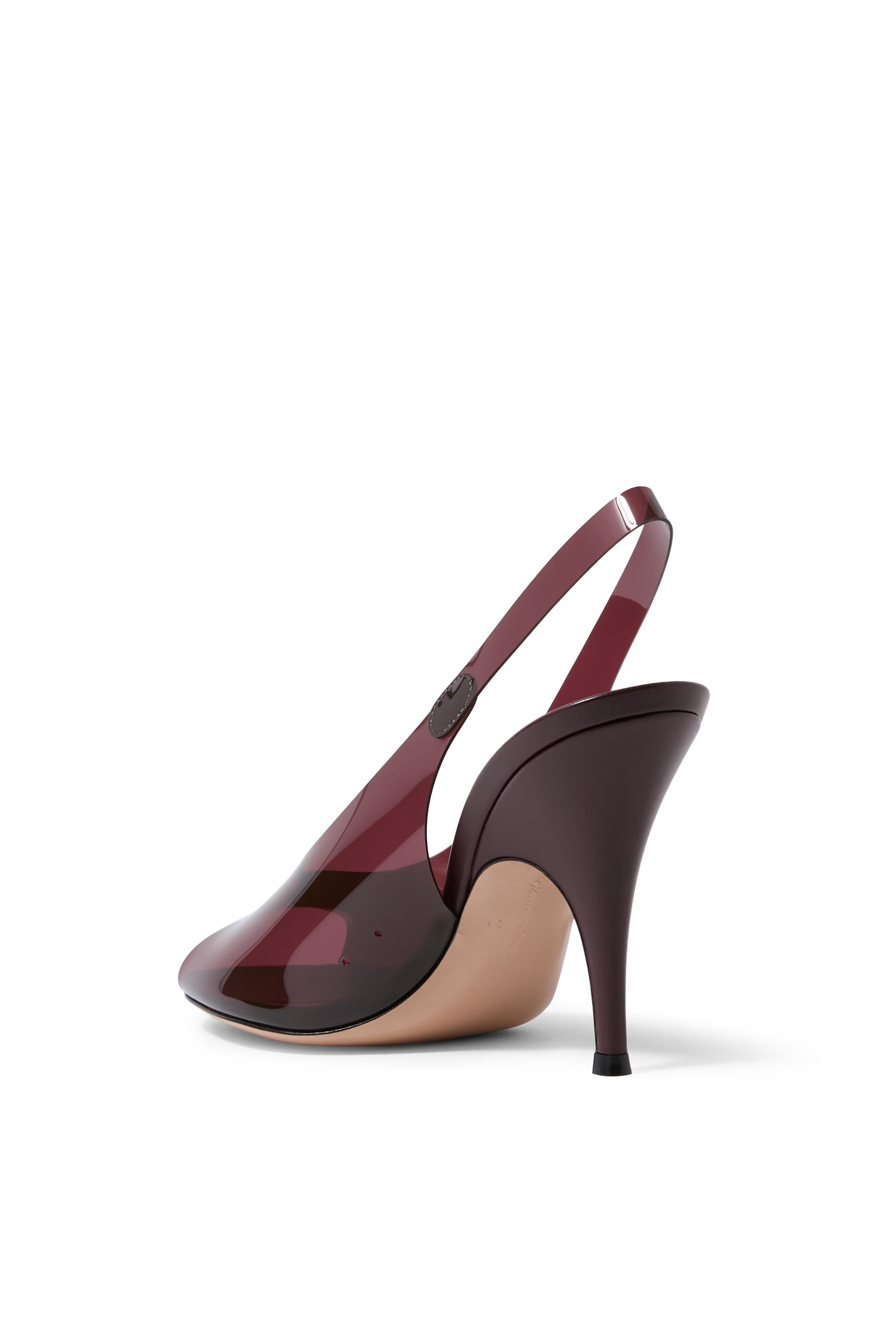 Amelie 95 Slingback Pumps in Plexi and Leather