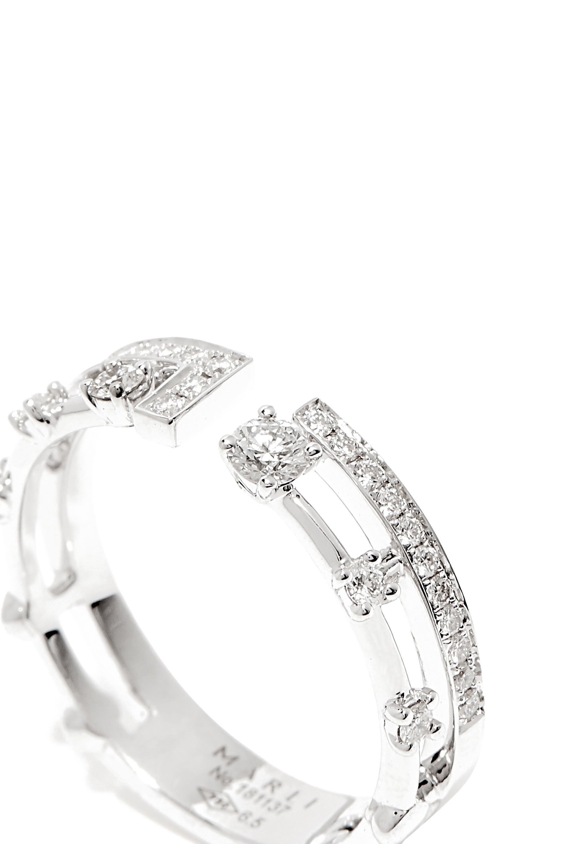 Avenues Index Ring, 18k Yellow Gold  Diamonds